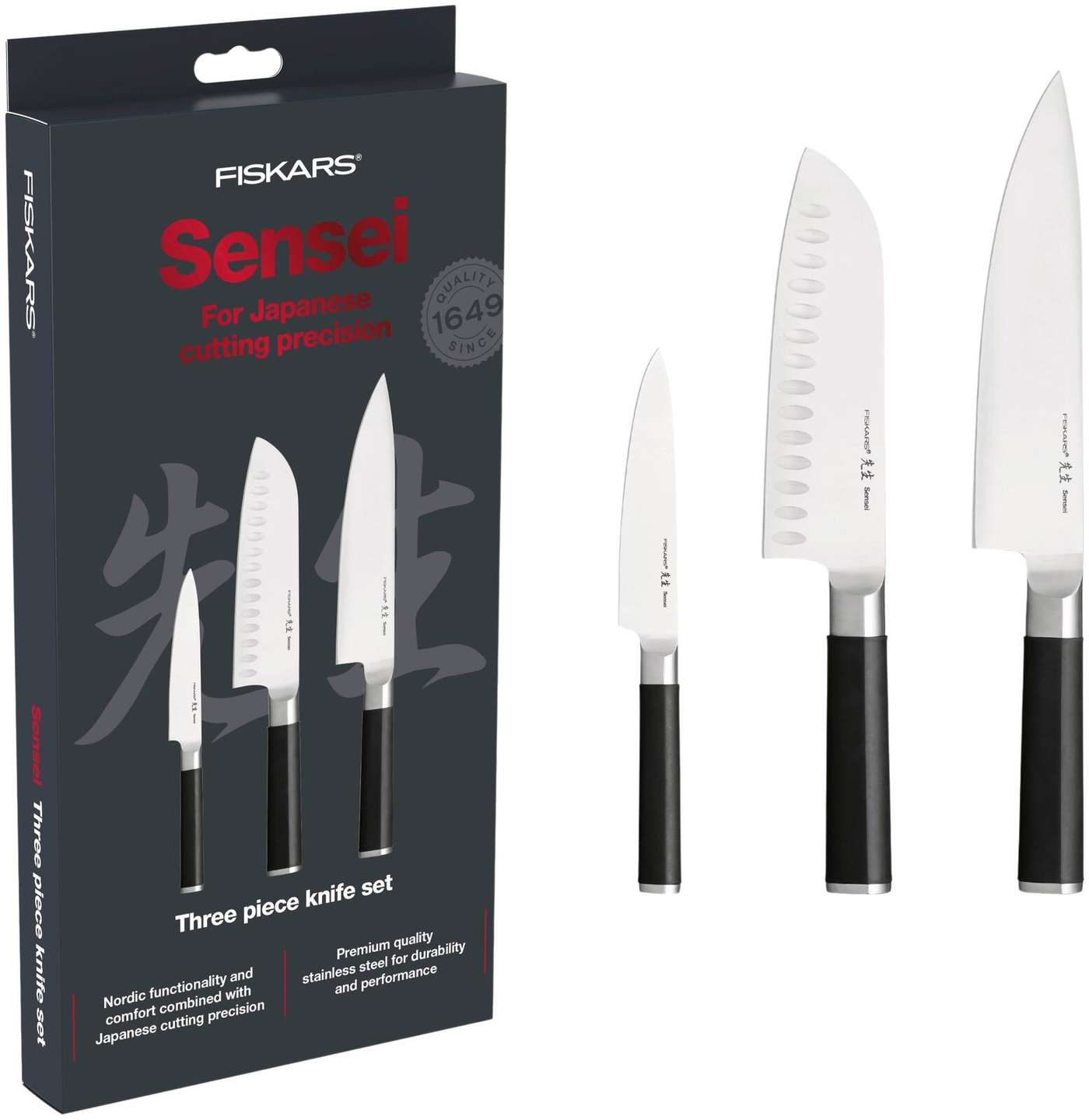 Набор ножей Fiskars Sensei 3 шт.