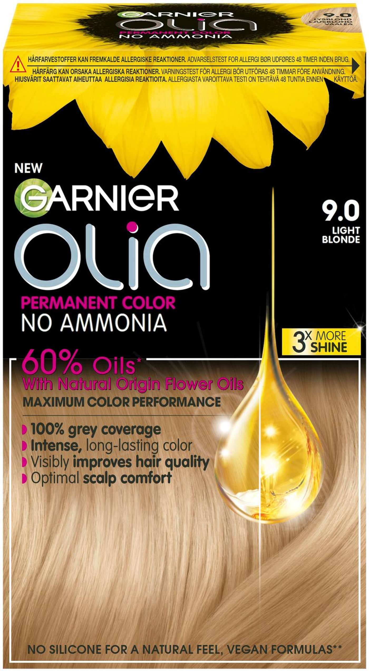 Перманентная краска Garnier Olia 9. 0 Светлый блондин 174мл (цвет Светлый блондин)