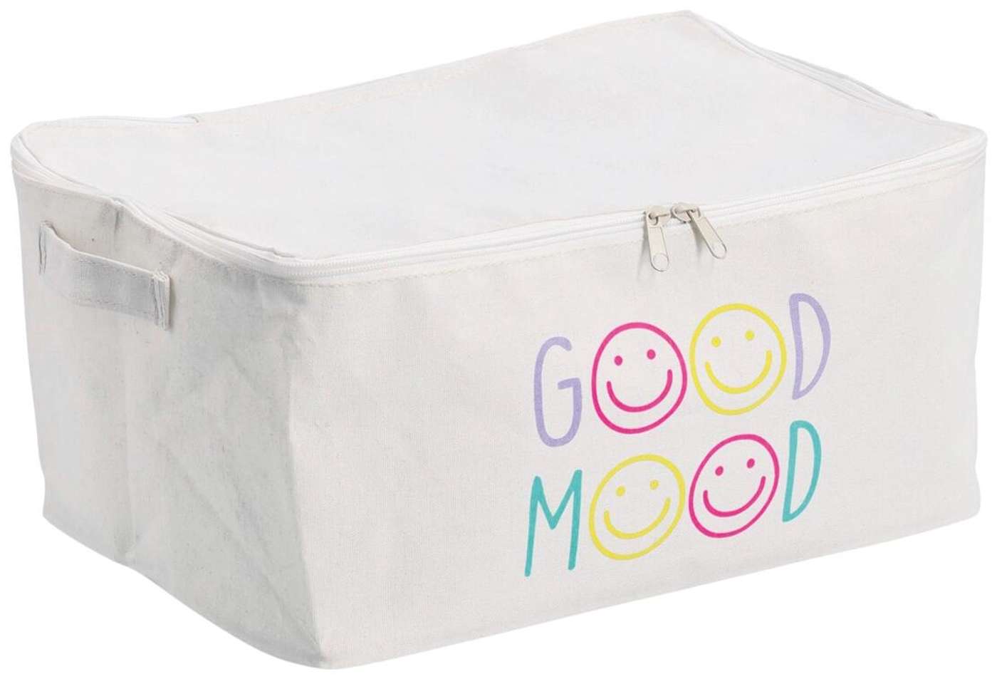 Корзина для хранения Zeller Good Mood на молнии (цвет крем)