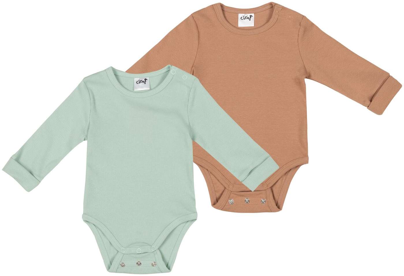 Ciraf baby Ribbiebody 250B252922, 2 шт. (размер 56, цвет Спрей для серфинга и теплый серо-коричневый оттенок)