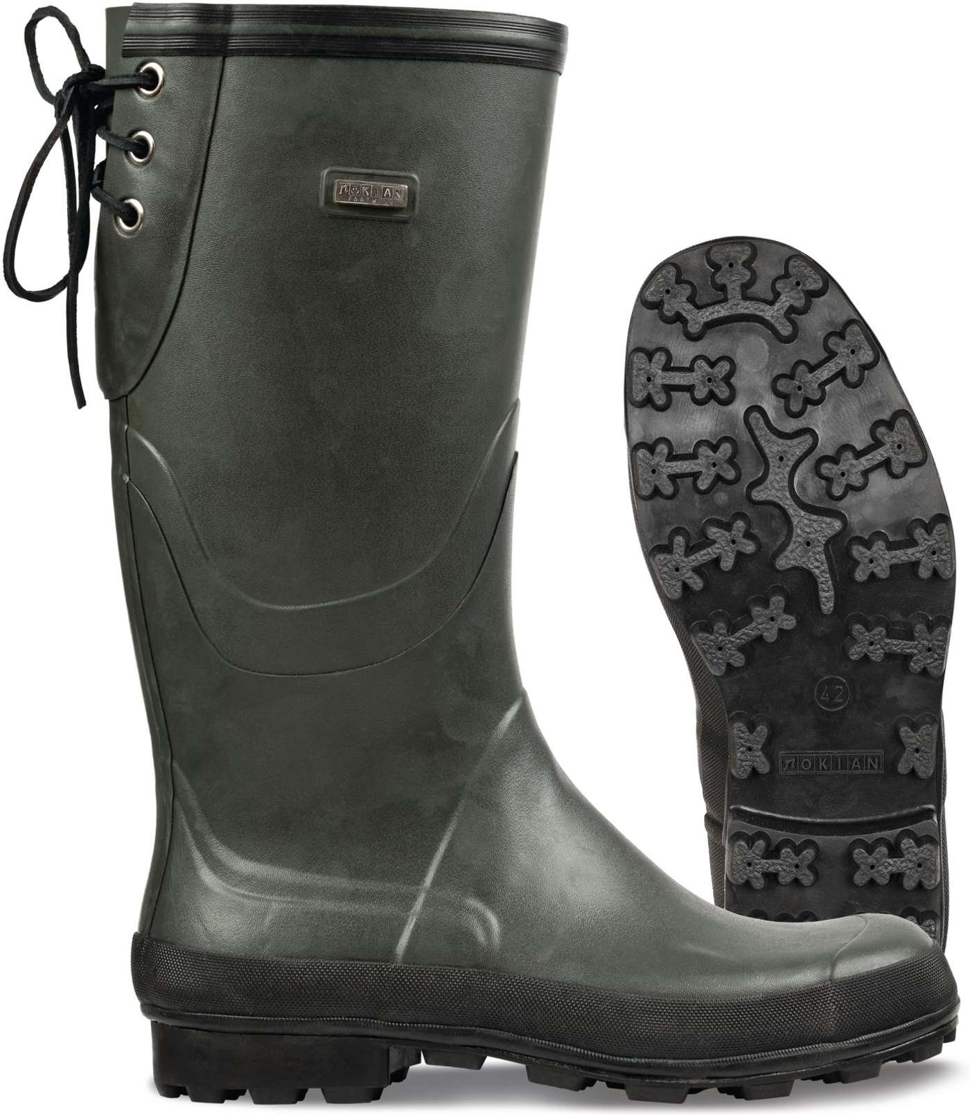 Резиновые сапоги Nokian Footwear Finnjagd (размер 36, цвет ОЛИВКОВЫЙ / ЧЕРНЫЙ)