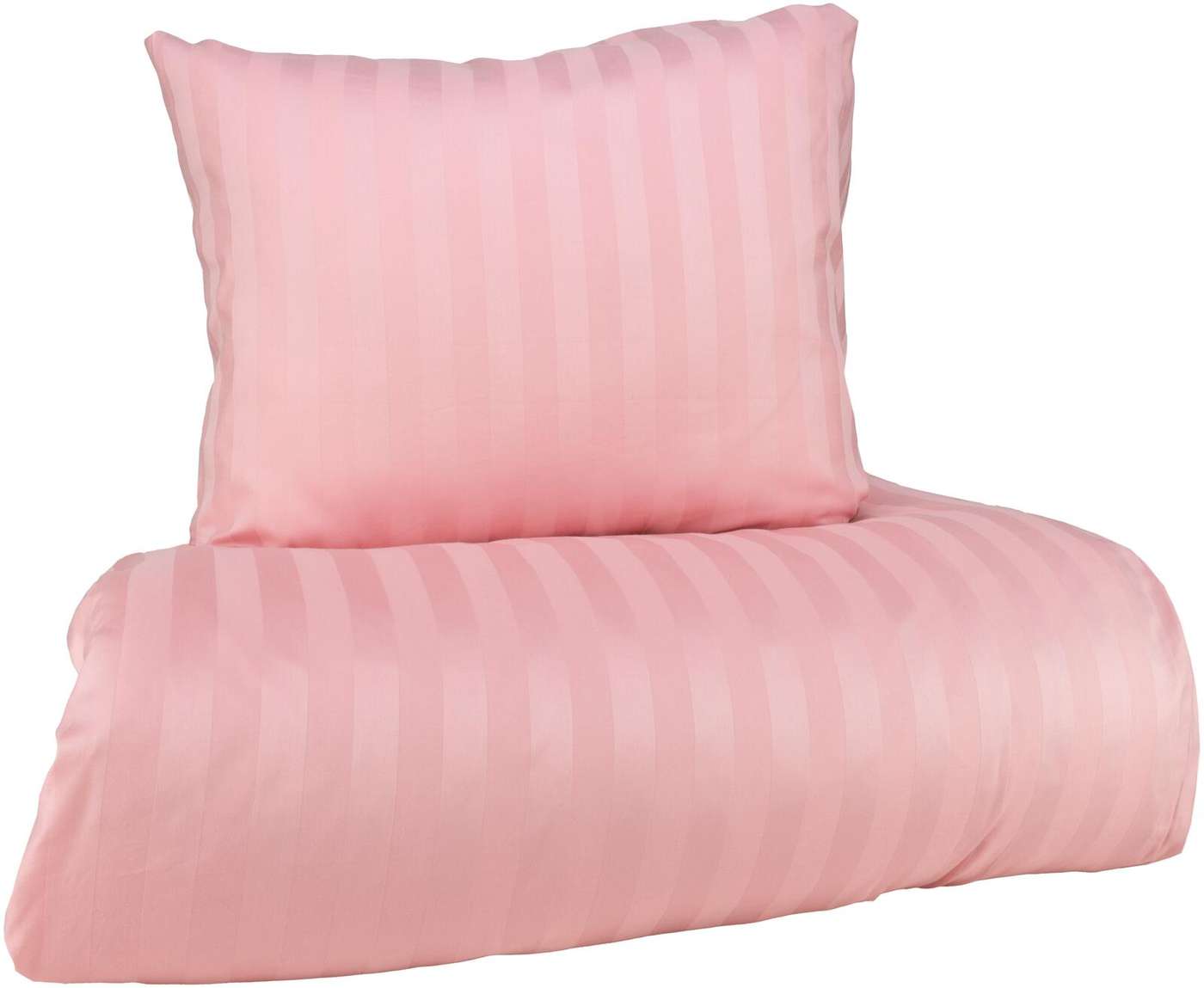 Комплект постельного белья House из сатина Stripe 150x210 см, розовый (цвет роза)