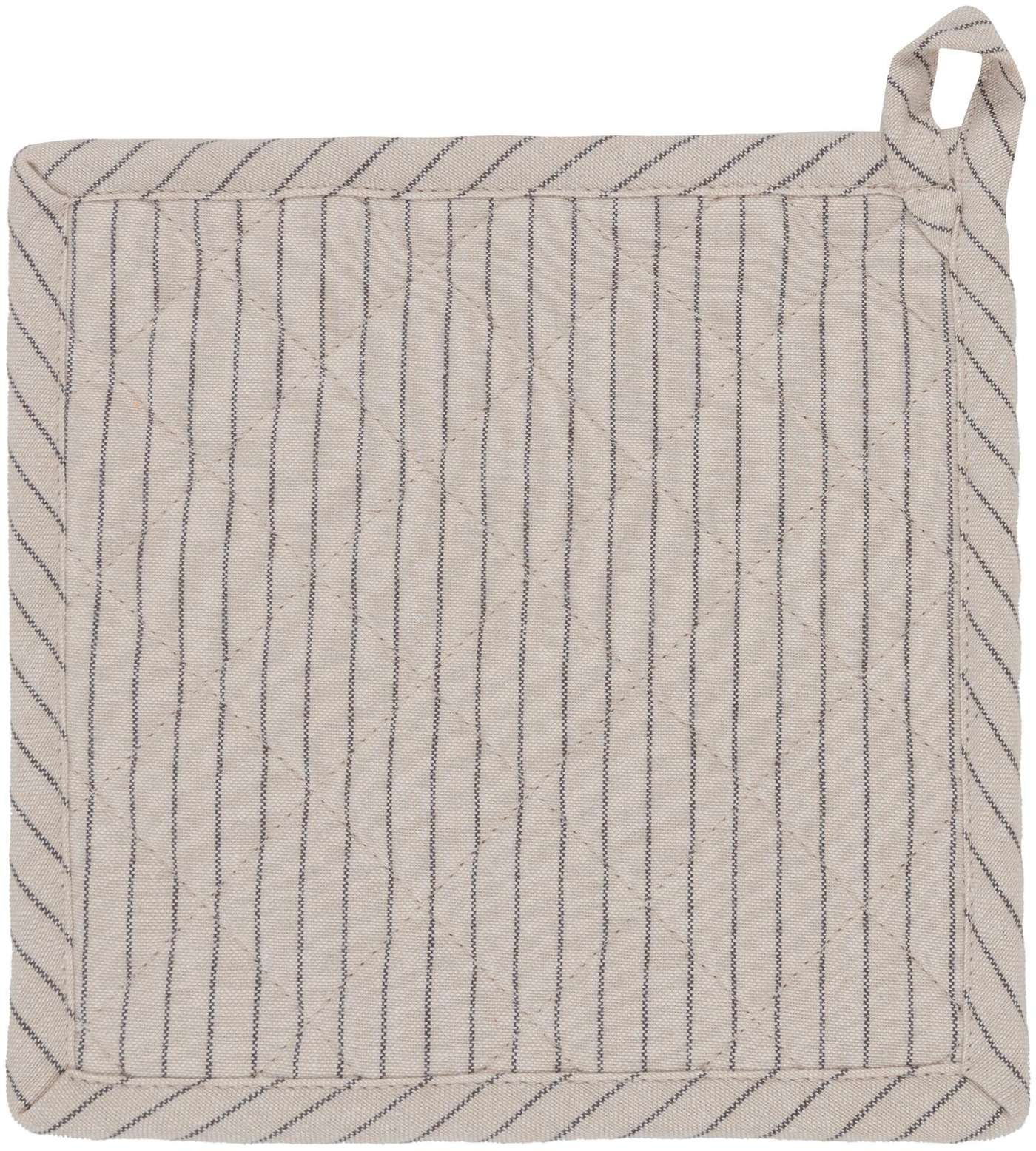 Прихватка для дома Pinstripe 22 x 22см лен / черный PatternLab (цвет льняной шамбре / черный)