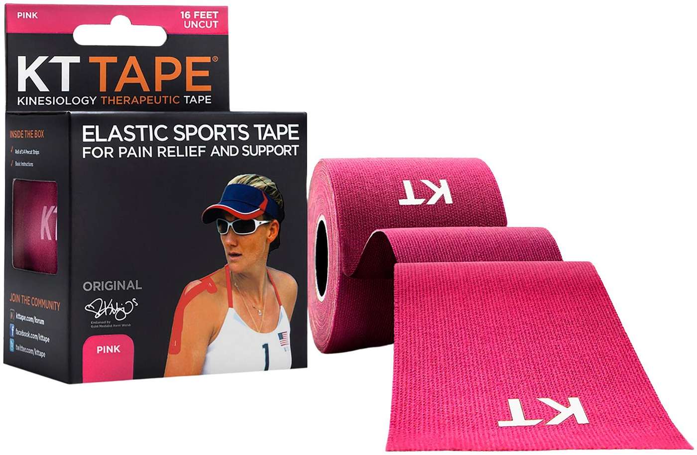 Кинезио тейп KT-Tape Original 5м, розовый