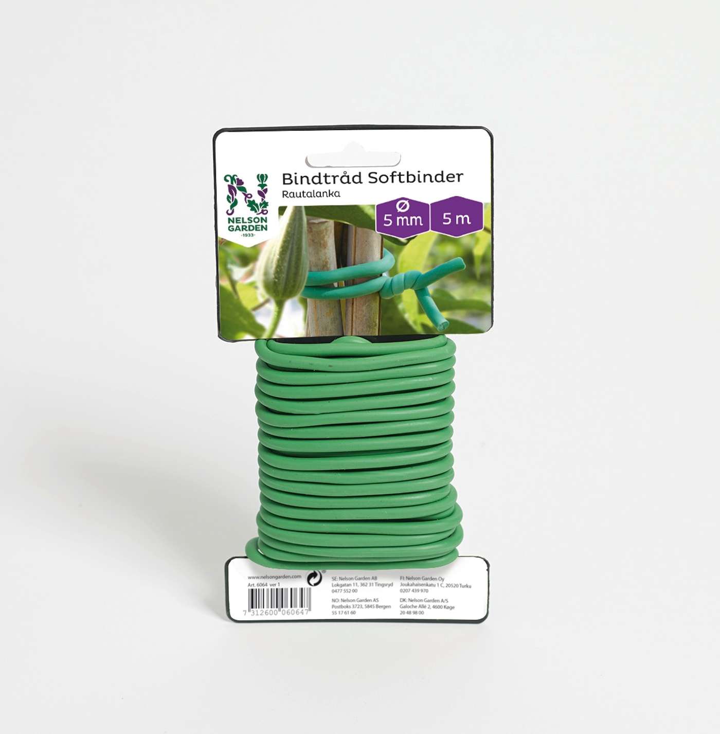 Nelson Garden Железная проволока с резиновым покрытием 5м (цвет зеленый)