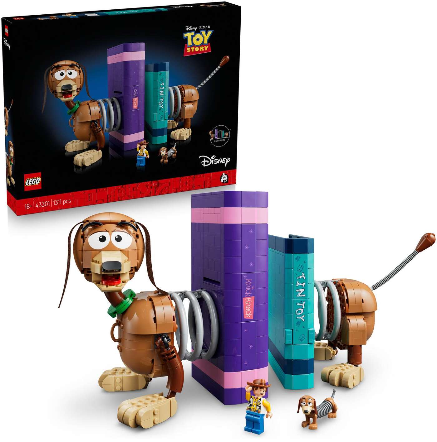 LEGO® Disney Pixar 43301 Подставки для книг «История игрушек: Собака Слинки»