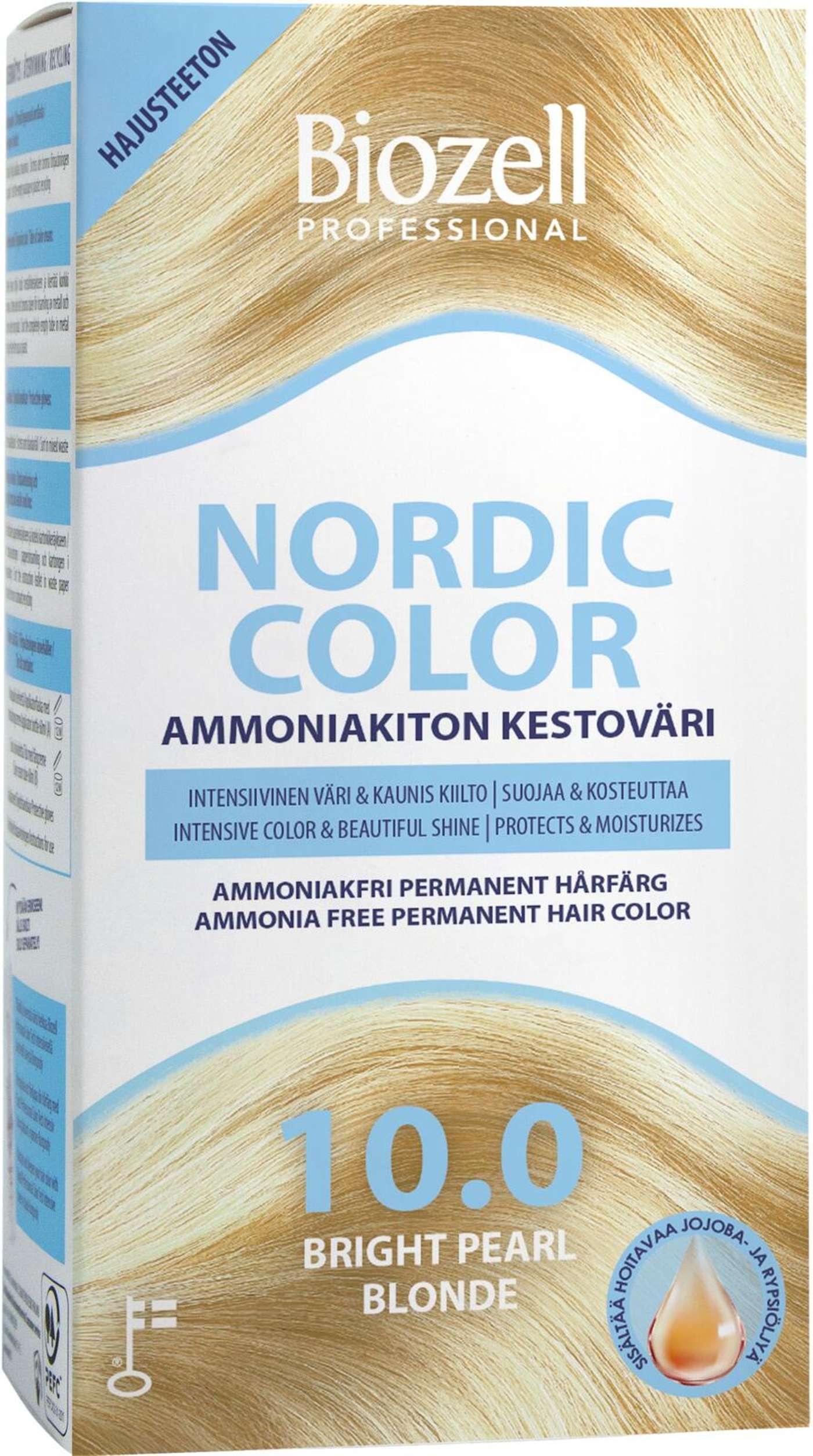 Biozell Professional Nordic Color перманентная краска без аммиака Bright Pearl Blonde 10, 0 2x60 мл