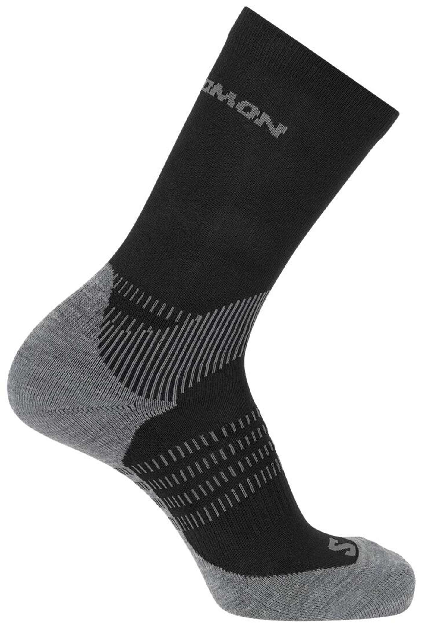 Мужские шерстяные носки Salomon 2P (размер 39-41, цвет Черный / Серый)