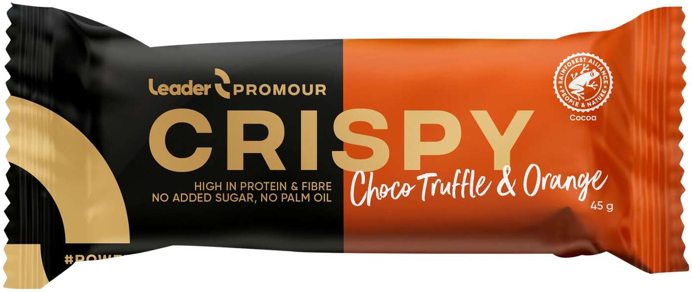 Протеиновый батончик Leader Promour Crispy с шоколадным трюфелем и апельсином 45 г