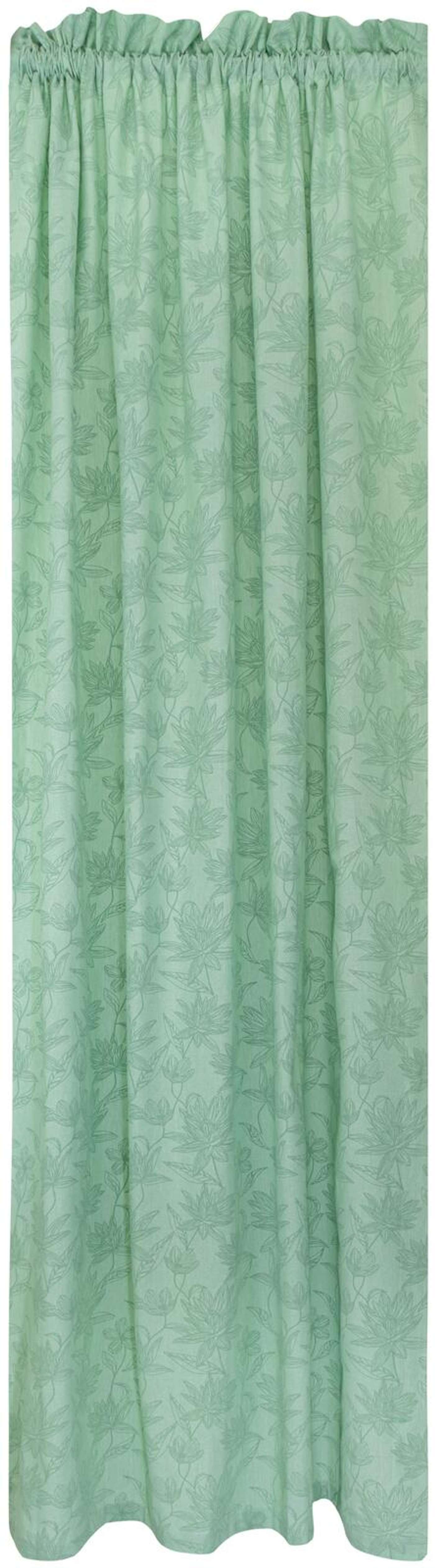 Боковая штора Khadi 140x250см светло-зеленая (цвет Лейтенант Зеленый шамбре / зеленый)