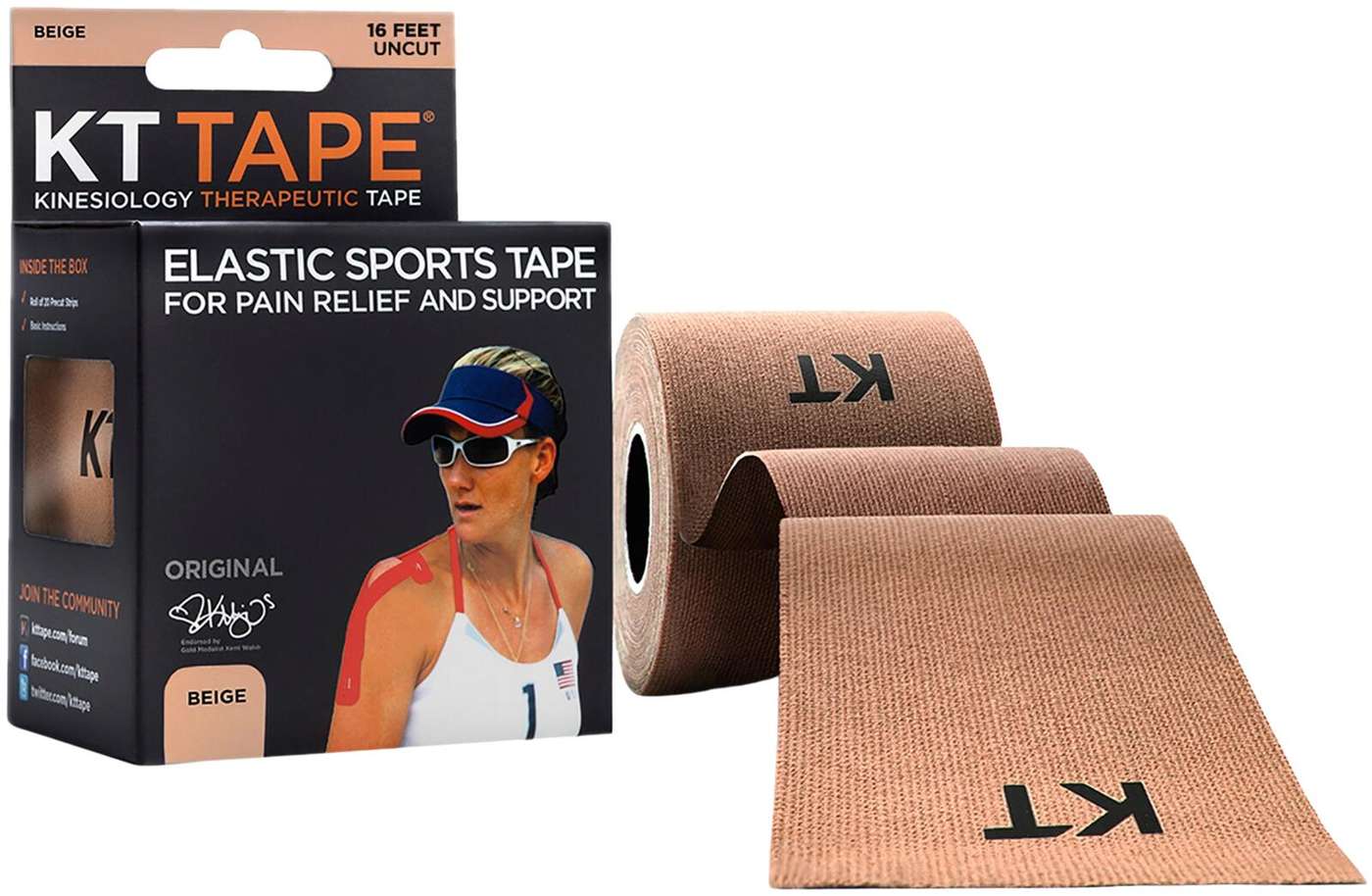 Кинезио тейп KT-Tape Original 5м, бежевый