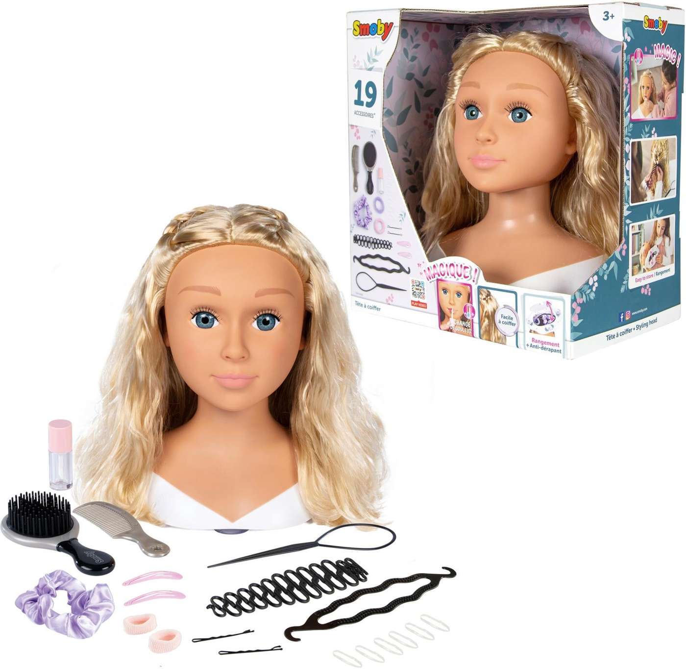 Smoby My Beauty Styling голова, светлые волосы