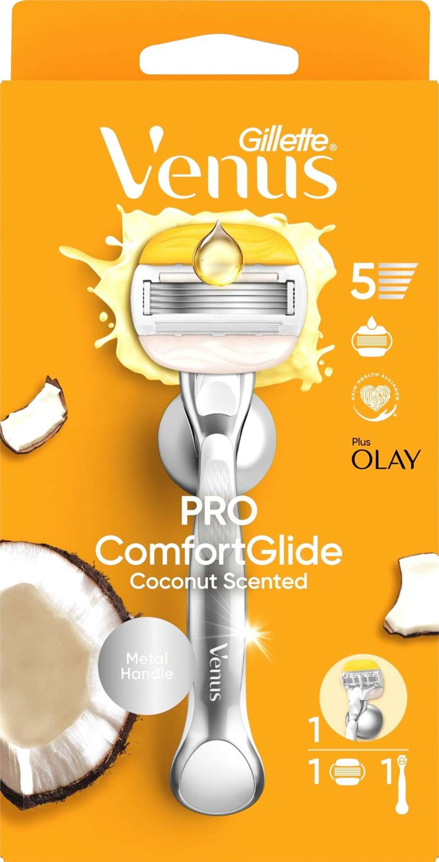 Gillette Venus Comfortglide Coconut с эпилятором Olay