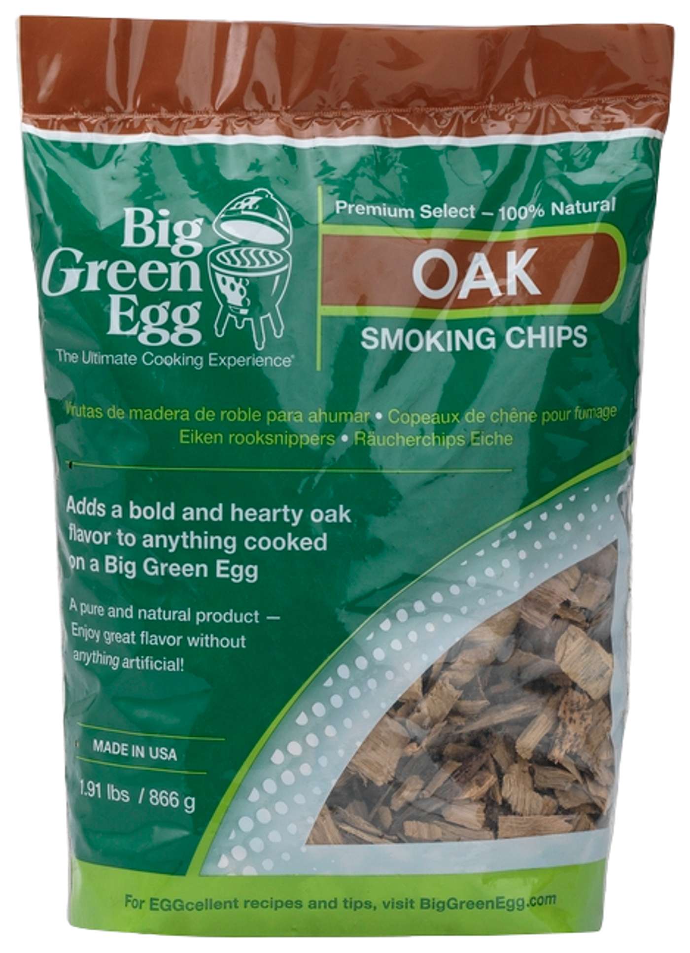 Щепки для копчения Big Green Egg дуб 3 л