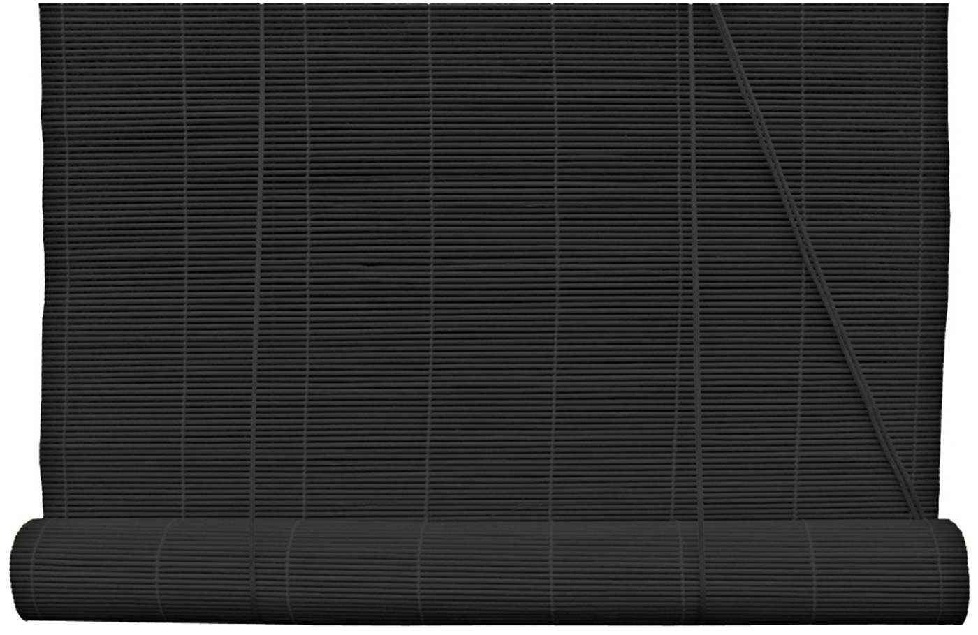 Бамбуковая рулонная штора Pisla Ming 100x170 см натуральный бамбук (цвет Черный)