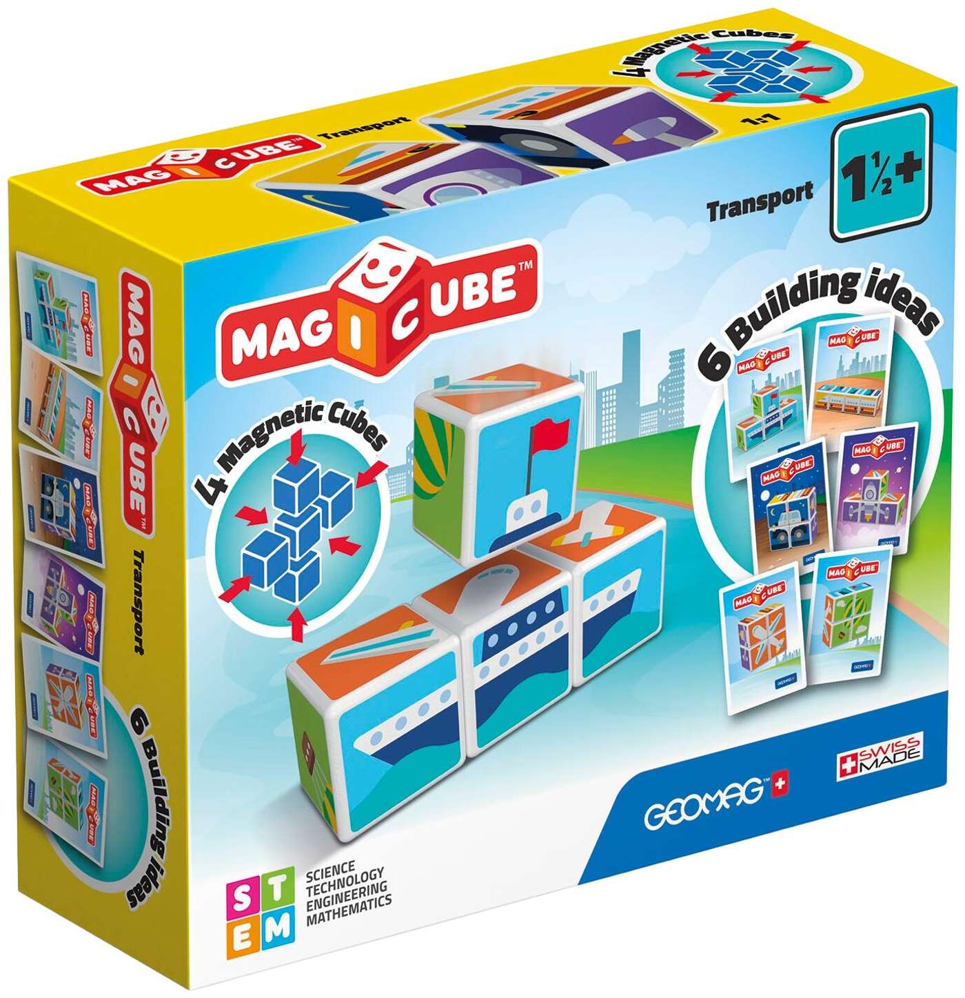 Магнитный конструктор Geomag Magicube Vehicles, 7 деталей
