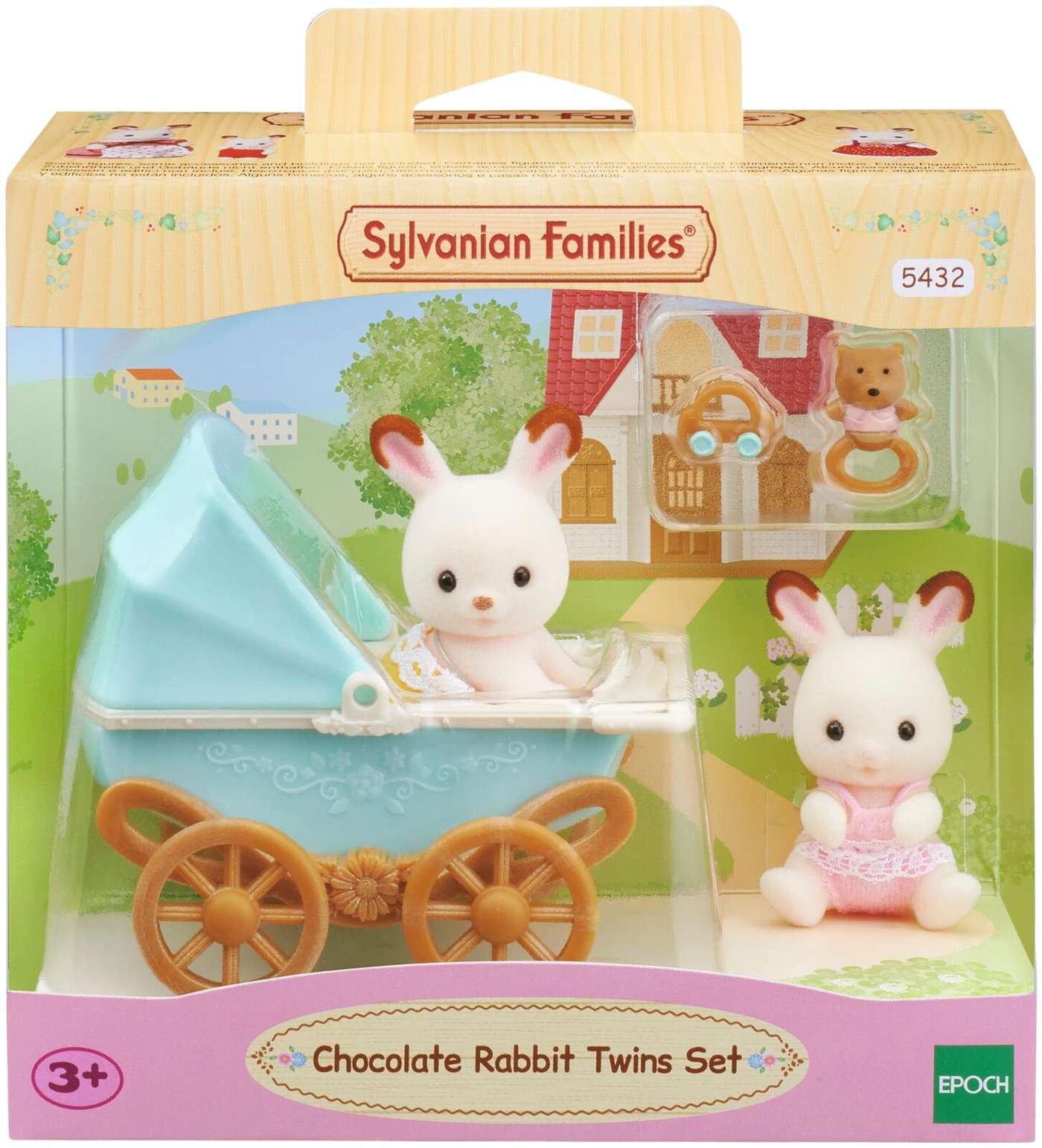 Набор шоколадных зайчиков-двойняшек Sylvanian Families (коляска)