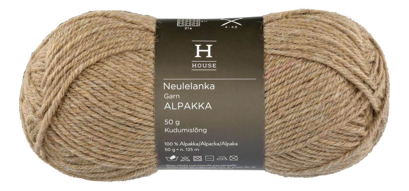 Пряжа для домашнего вязания Alpaca 710234 50 г Sand Beige 6118 (цвет песочно-бежевый)