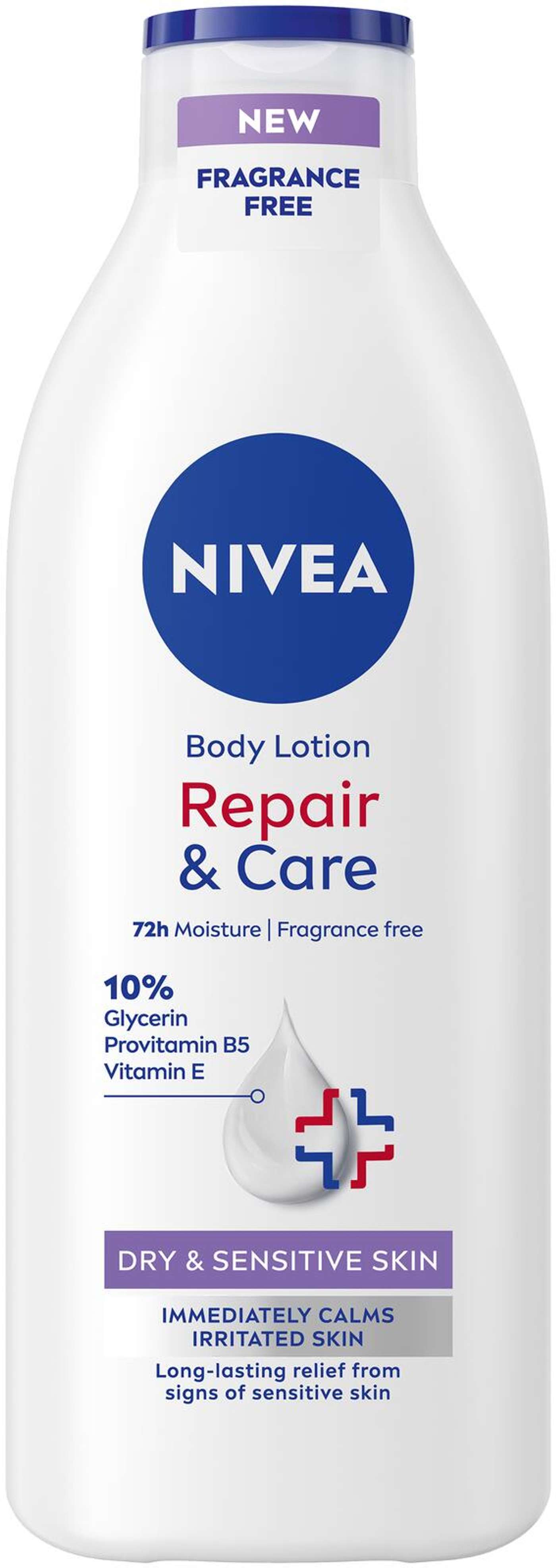 NIVEA 400 мл лосьон для тела «Восстановление и уход» без запаха
