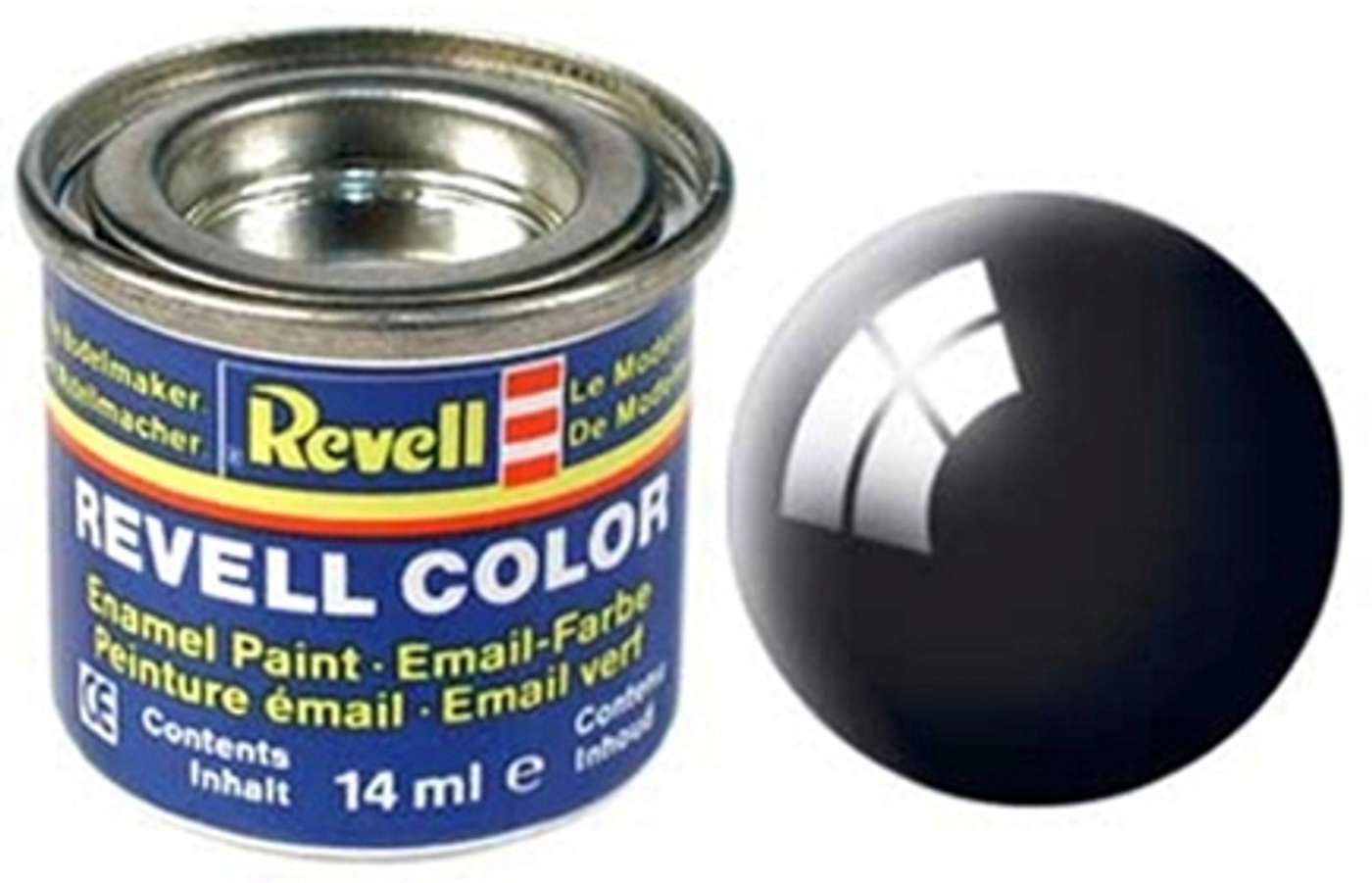 Краска Revell 14мл 07 черная прозрачная (цвет черный)