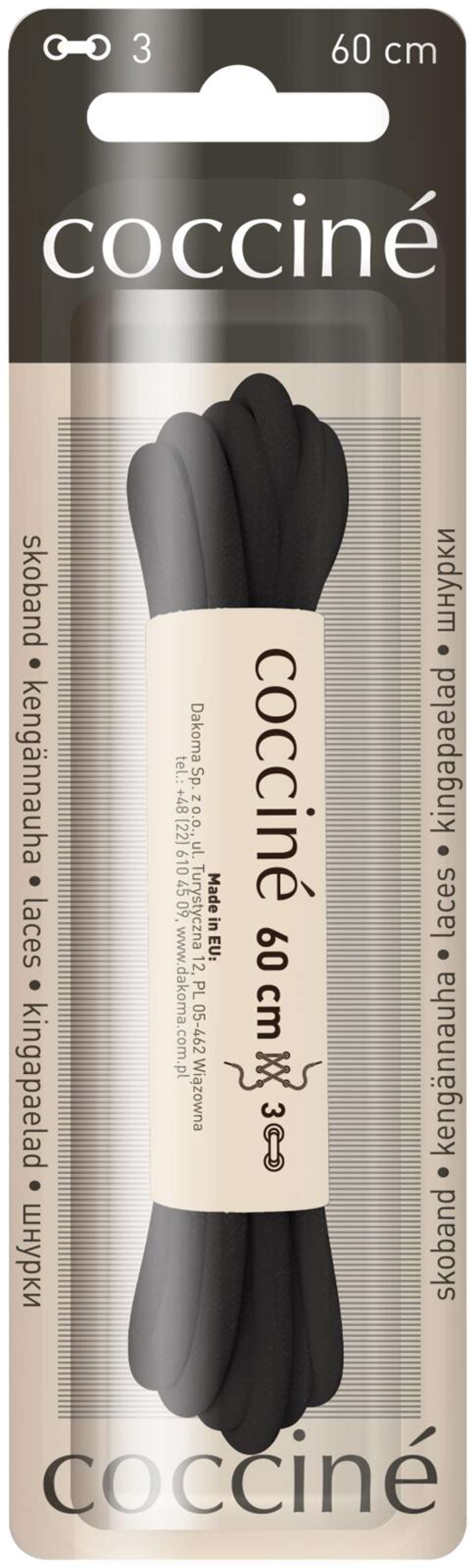 Шнурок Coccine 60 см, черный