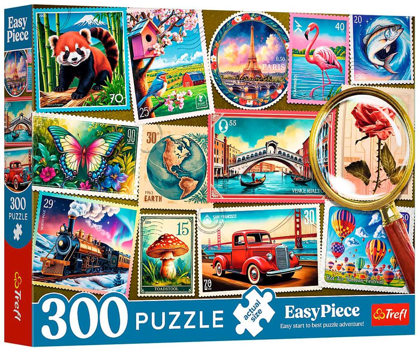 Почтовые марки Trefl Puzzle EasyPiece, 300 штук