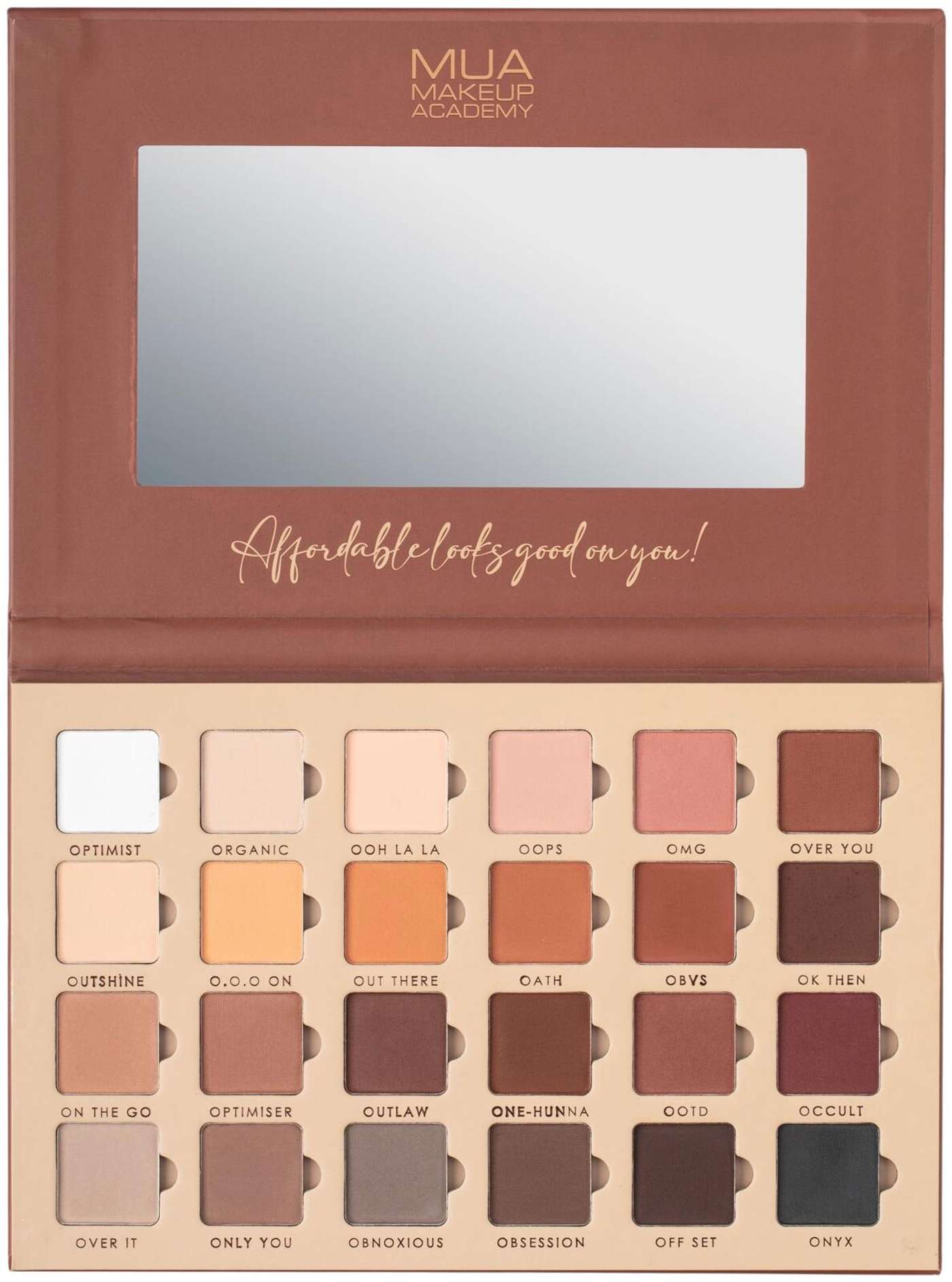 MUA Make Up Academy Ultimate Obsession 24 оттенка Matte Nude Палитра теней для век 26, 4 г палитры теней для век