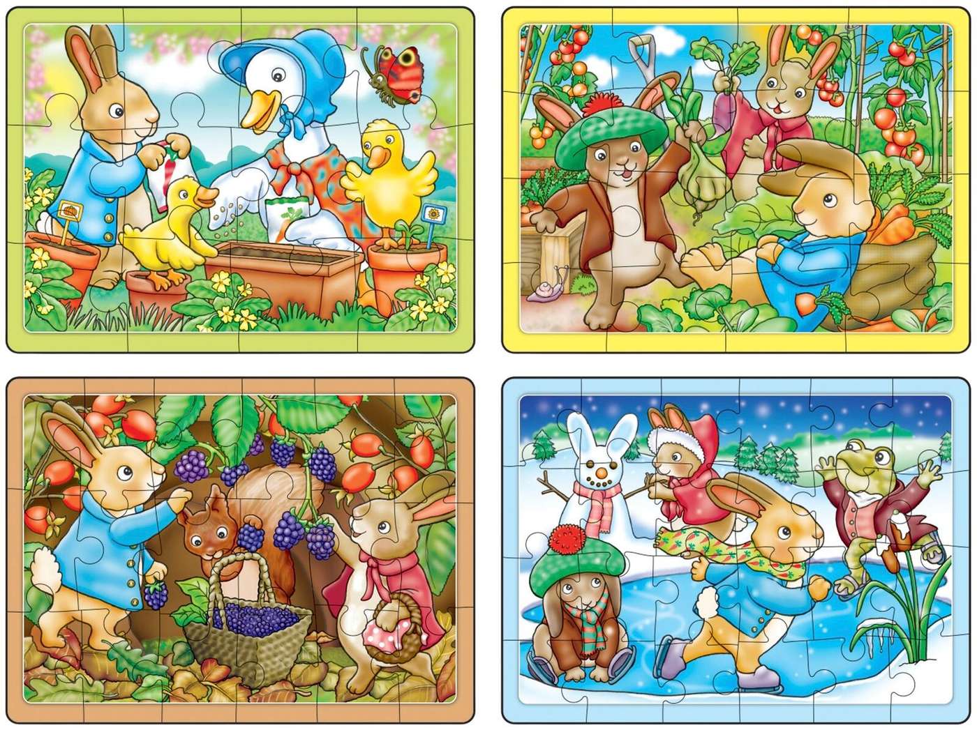 Пазлы Orchard Petteri Rabbit 4-in-a-Box