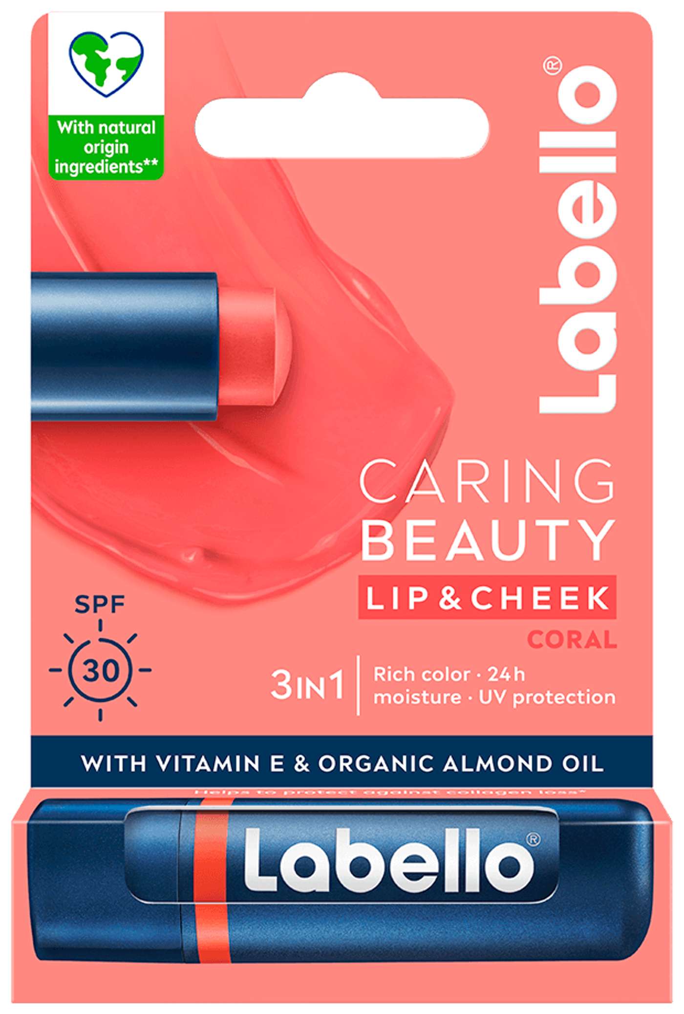 Labello 4. 8г Caring Beauty Coral - тональный крем для губ и щек