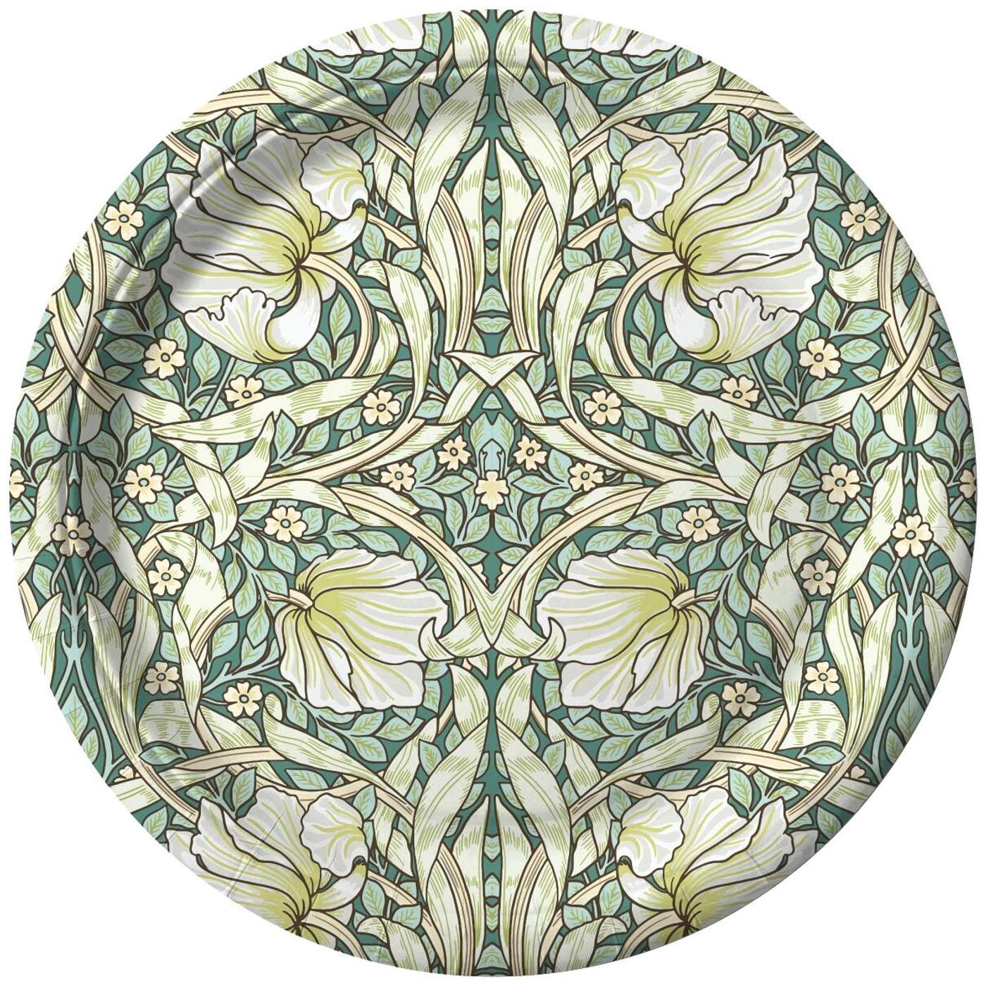 William Morris by Havi Картонная тарелка 22см 10х10 шт Пимпернель зеленый