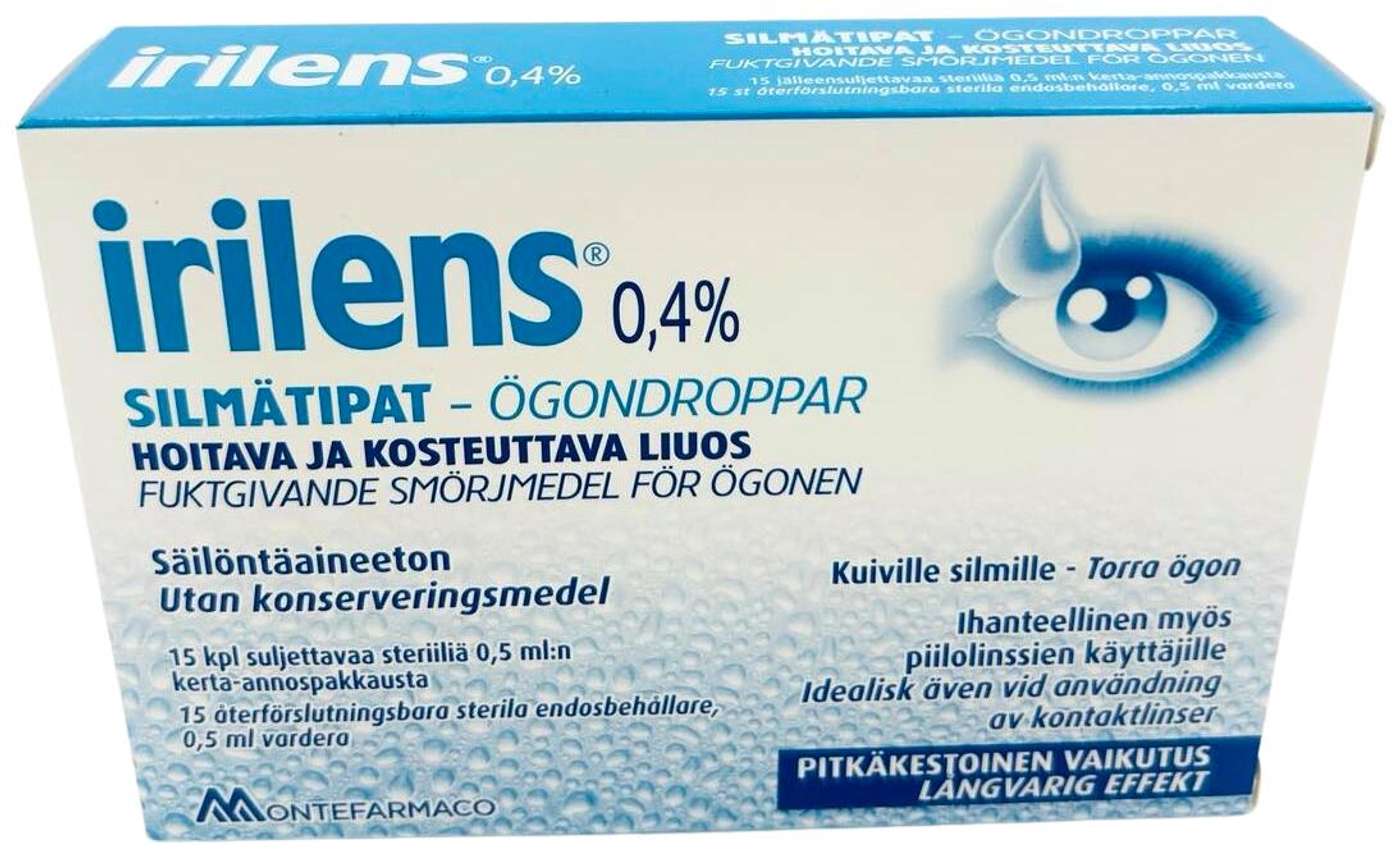 Капли-пипетки для глаз Irilens 0, 4% гиалуроновая кислота 15 шт х 0, 5 мл