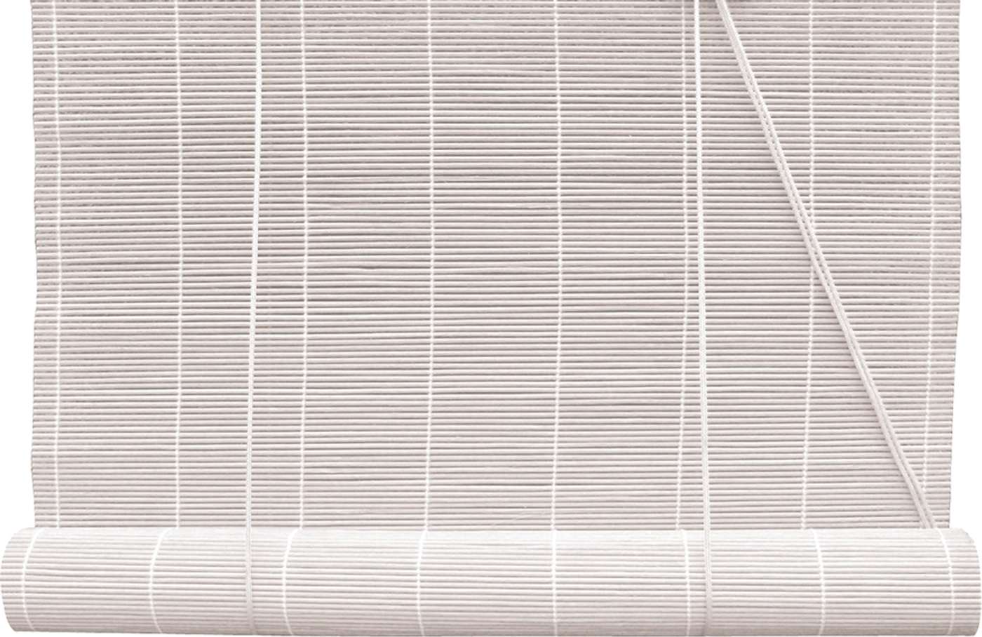 Бамбуковая рулонная штора Pisla Ming 160x170см белая (цвет Белый)
