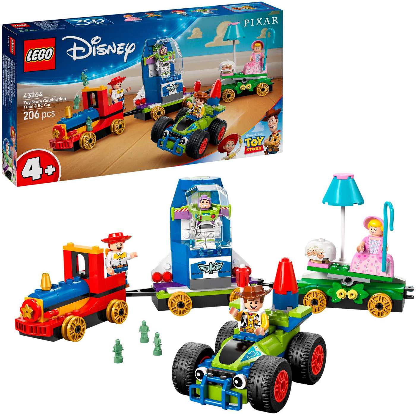 LEGO® Disney Pixar 43264 Юбилейный поезд «История игрушек» и радиоуправляемая машинка