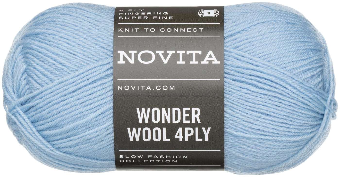 Пряжа Novita Wonder Wool 4PLY 50 г Light Pet 1001 (цвет легкий питомец)