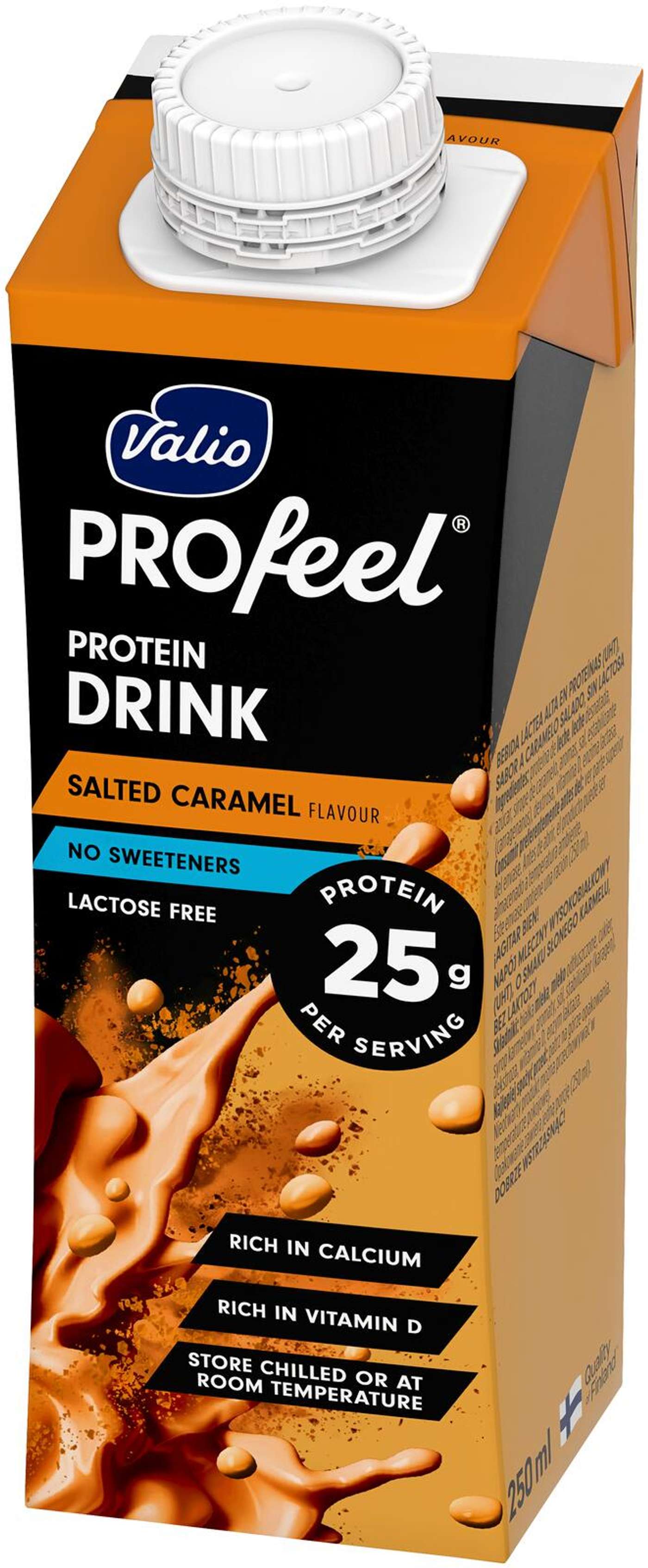 Протеиновый напиток Valio PROfeel® соленая карамель 250 мл UHT безлактозный