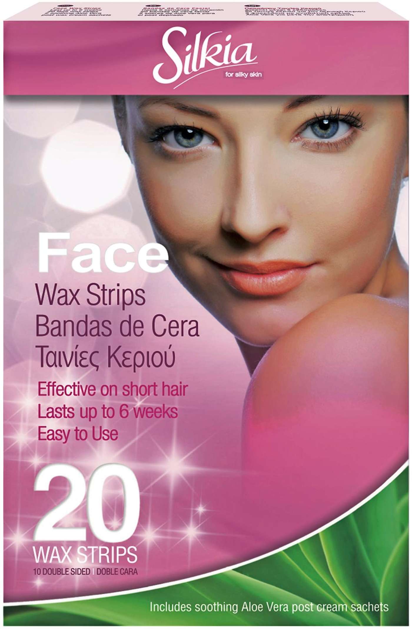 Silkia Face 20 шт холодные восковые полоски для лица