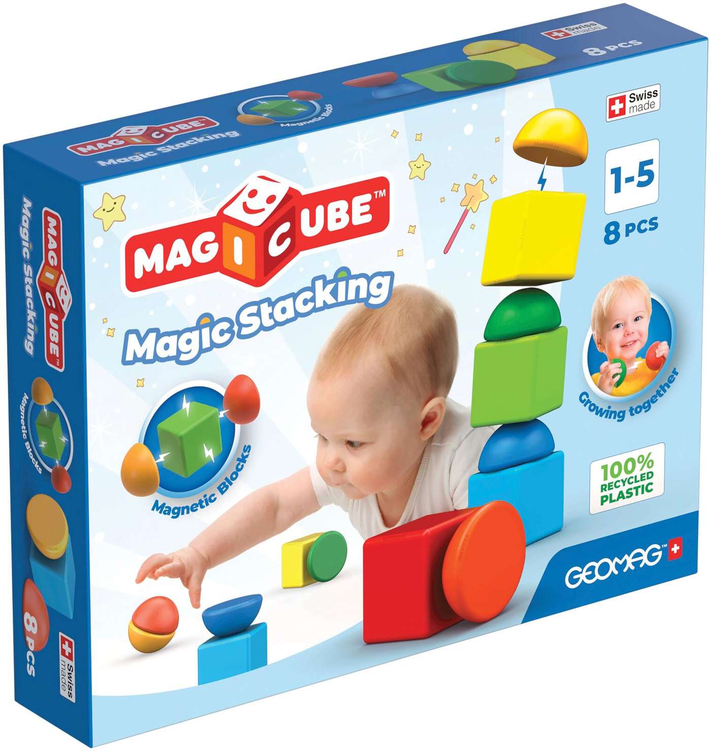 Geomag Magicube Magic Stacking магнитные строительные блоки 8 шт.