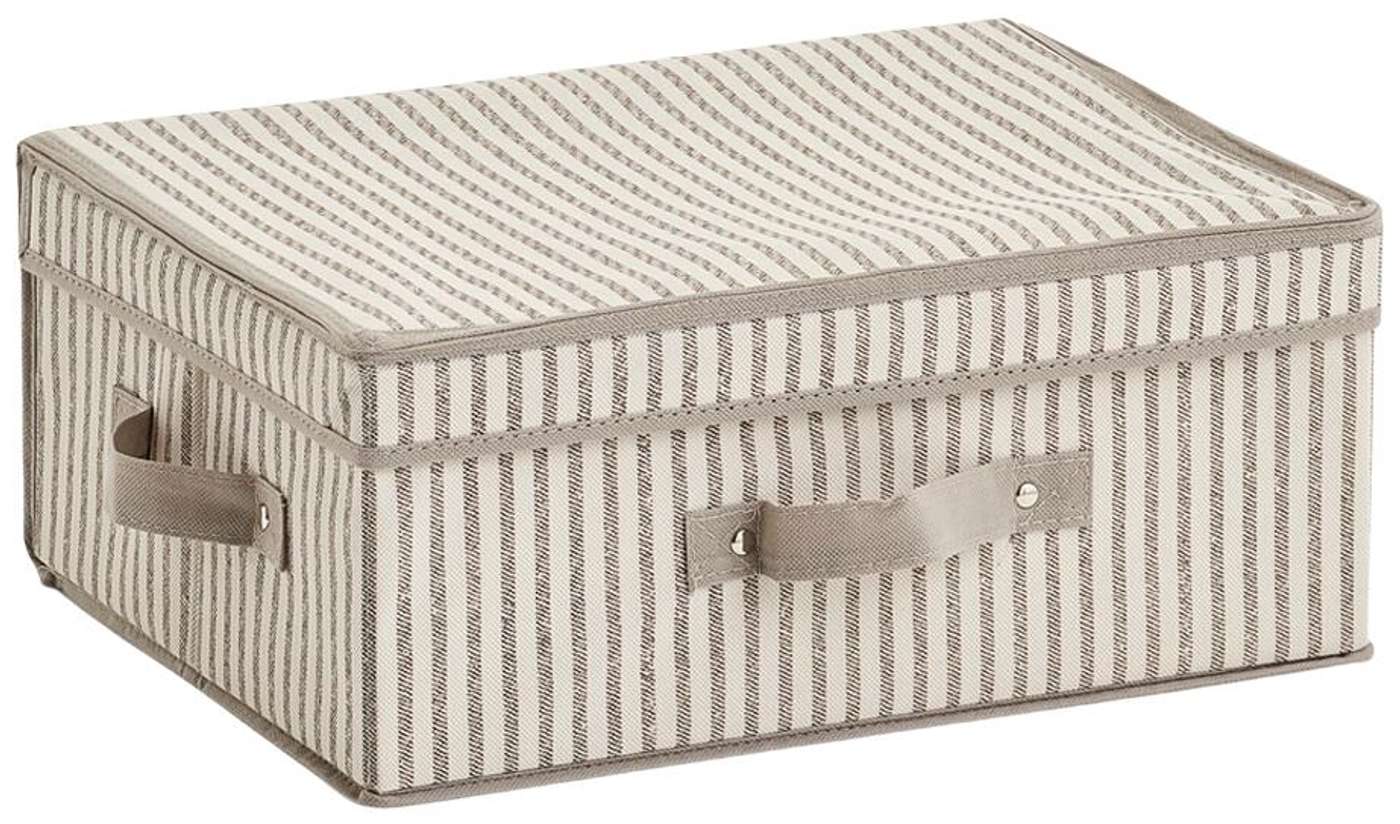 Ящик для хранения Zeller волокнистая ткань Stripe 38x29x16, 5 см (цвет бежевый)