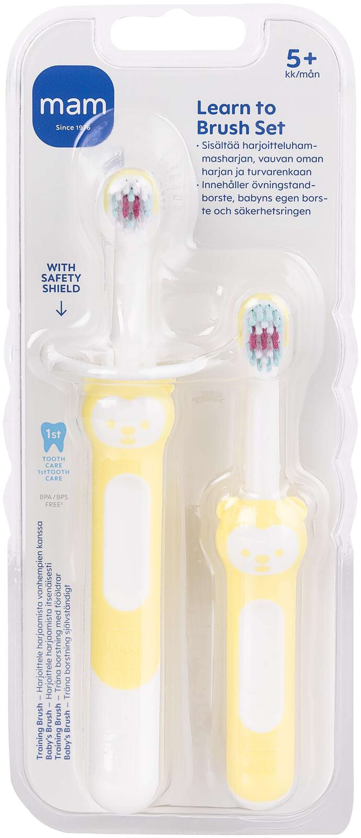MAM Learn to Brush Set Набор зубных щеток для детей от 5 месяцев