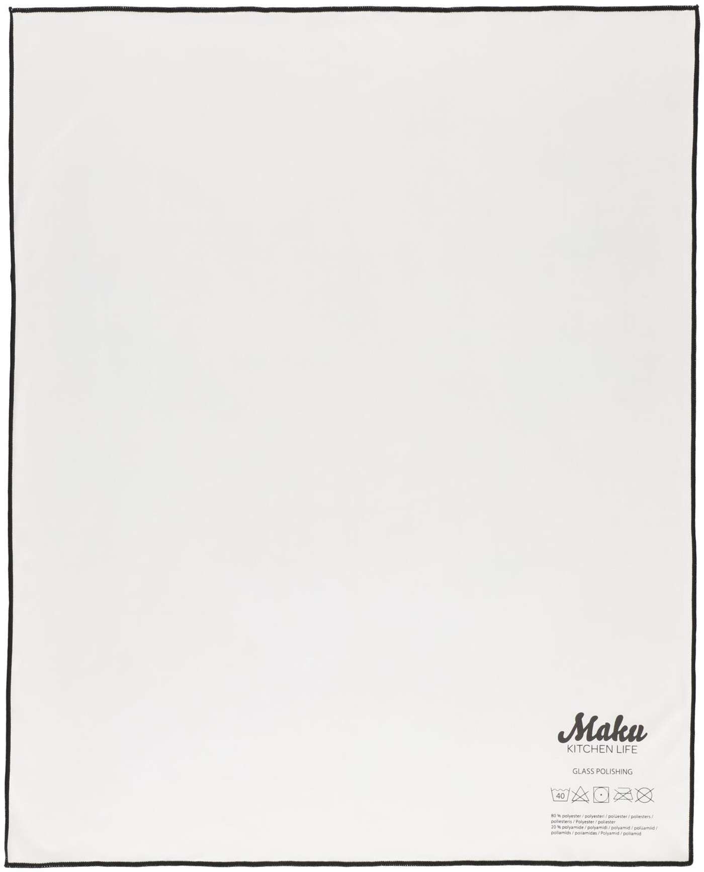 Салфетка для полировки стекла Maku 64x50 см (цвет белый / черный)