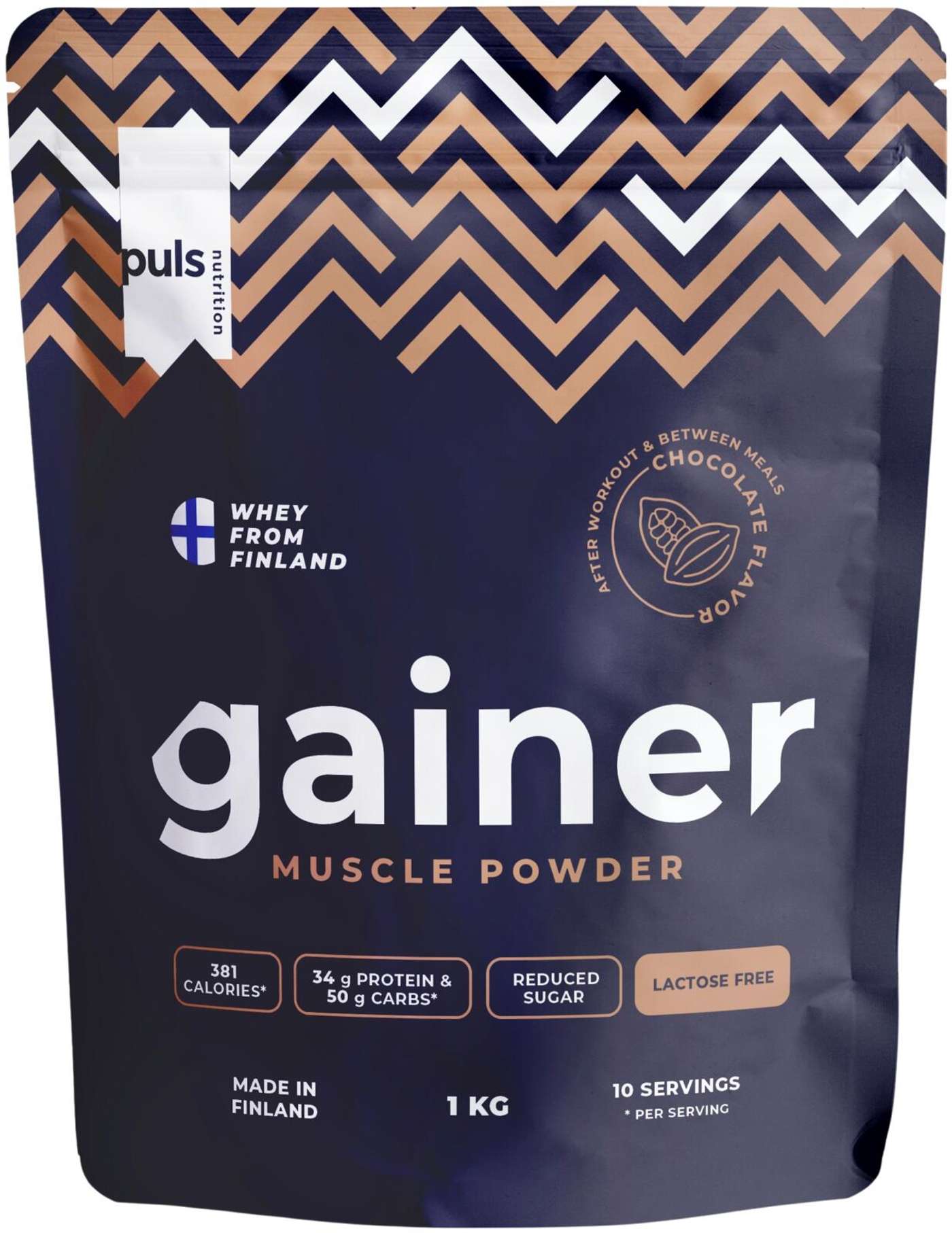 PULS Gainer порошок для мышц питьевой шоколадный 1кг