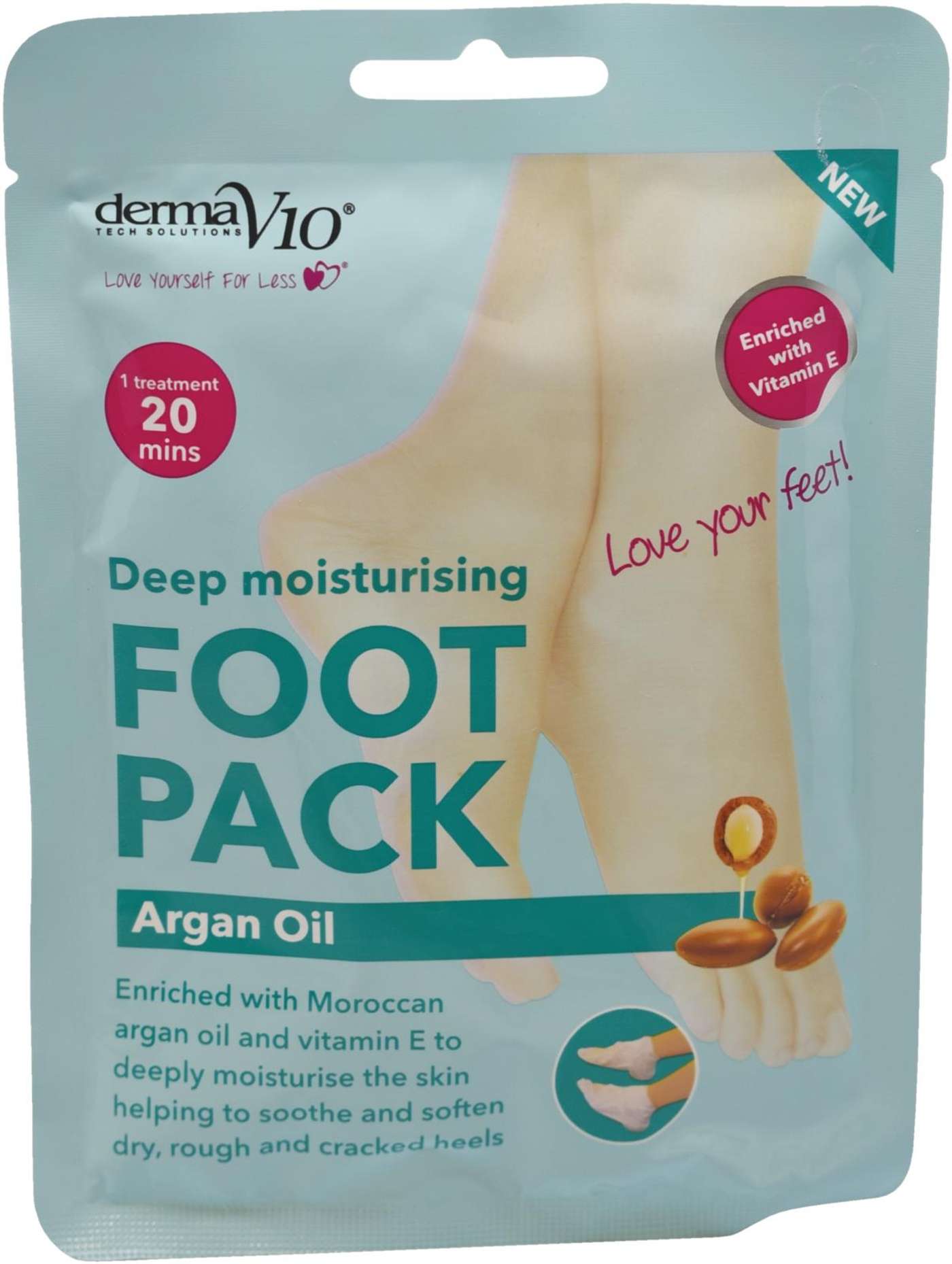 Маска для ног Derma V10 с аргановым маслом 45г