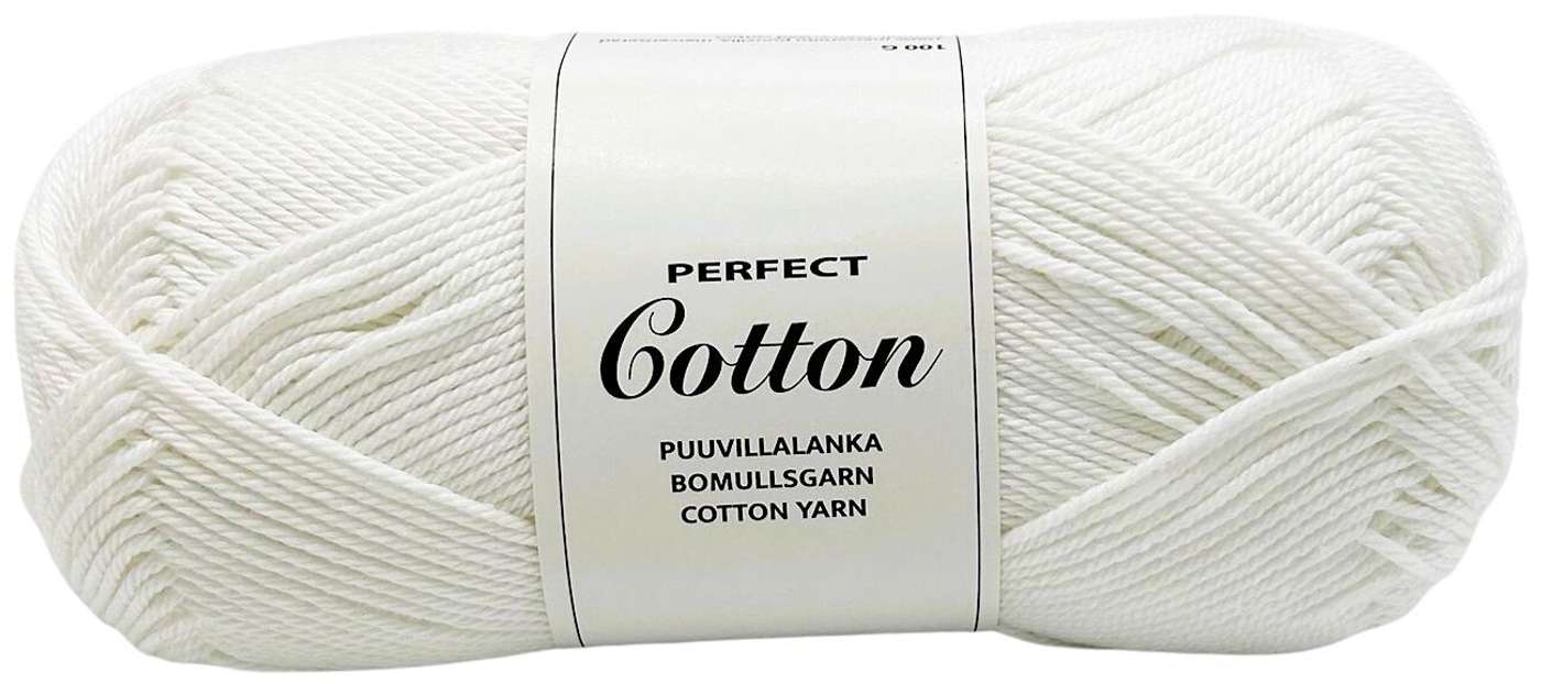 Хлопковая нить Perfect Cotton 100г. (цвет Белый)