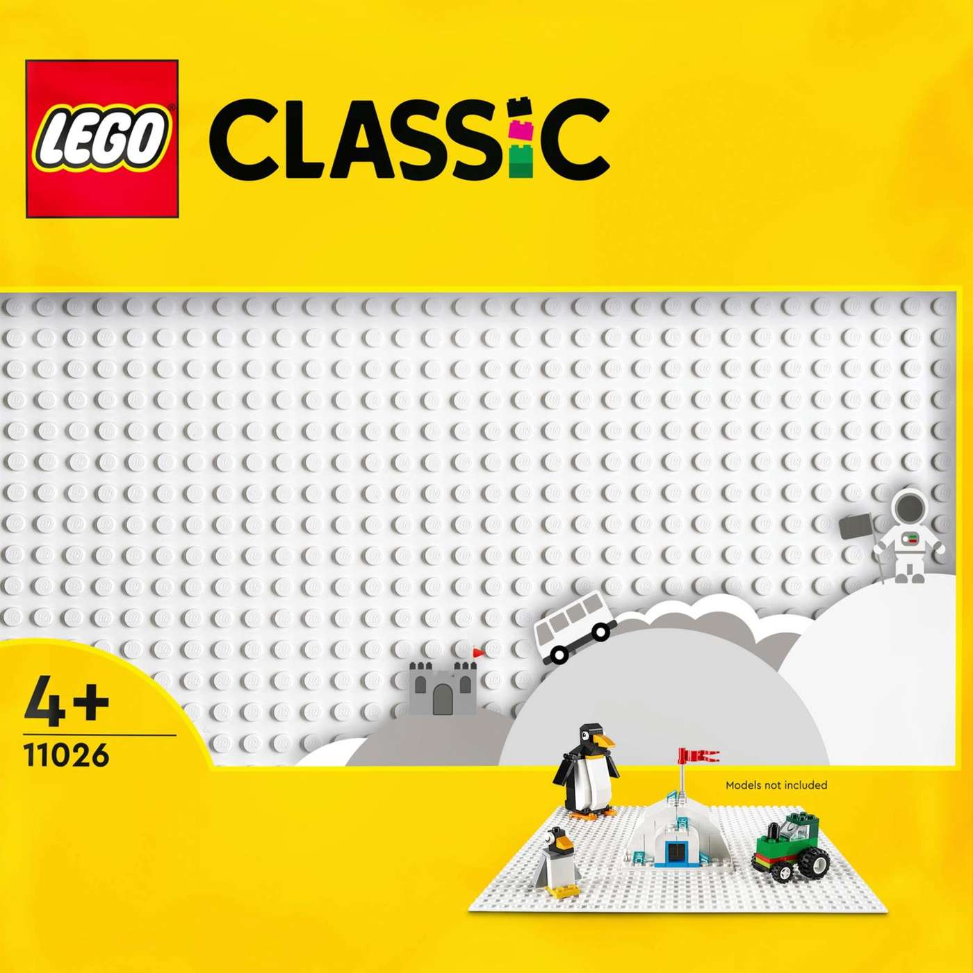 Строительный набор LEGO® Classic White Building Plate (11026); Бесконечные творческие игры для конструкторов LEGO от 4 лет (1 часть)