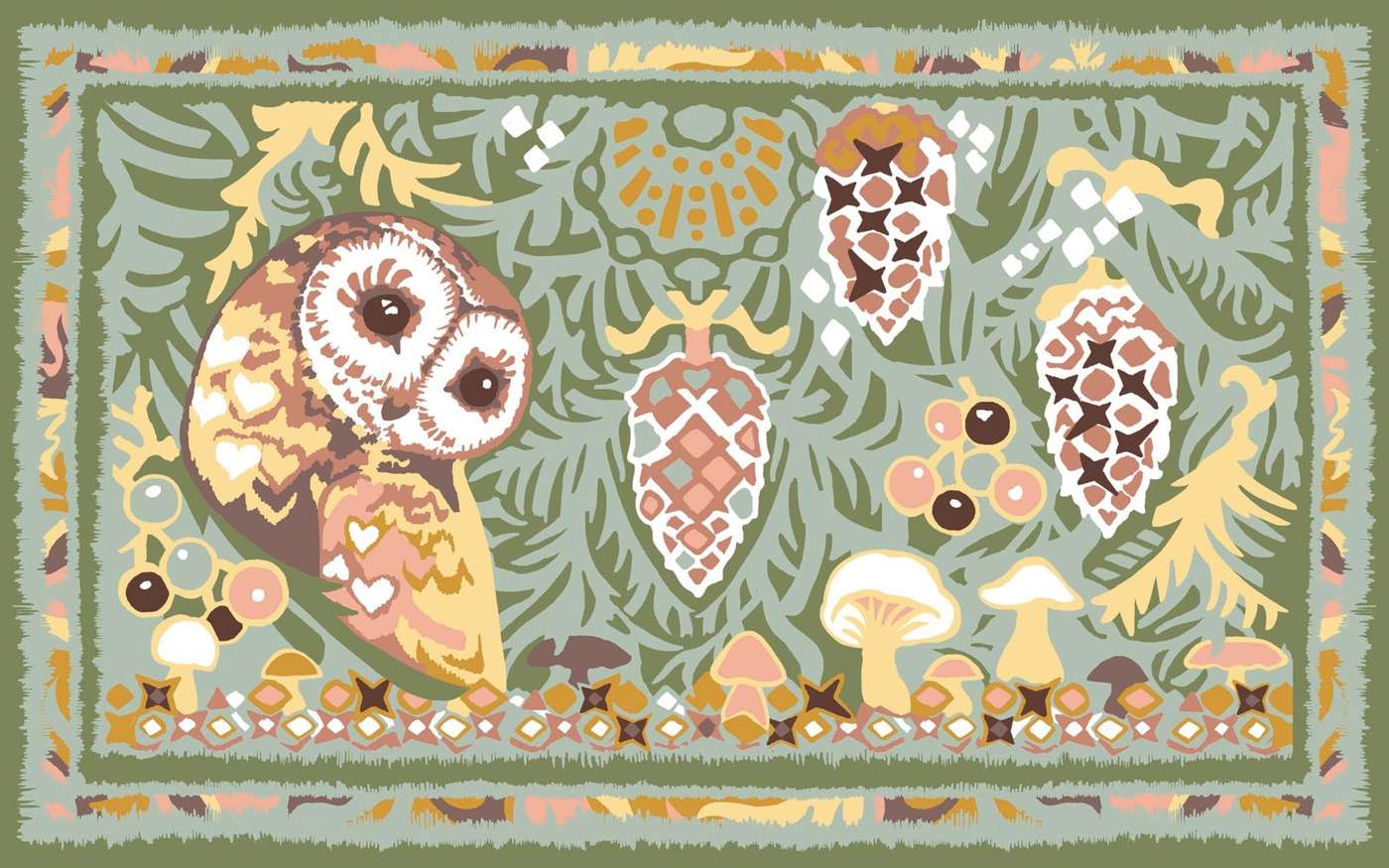 Коврик Vallila Alvar 50x80 см зеленый (цвет зеленый)