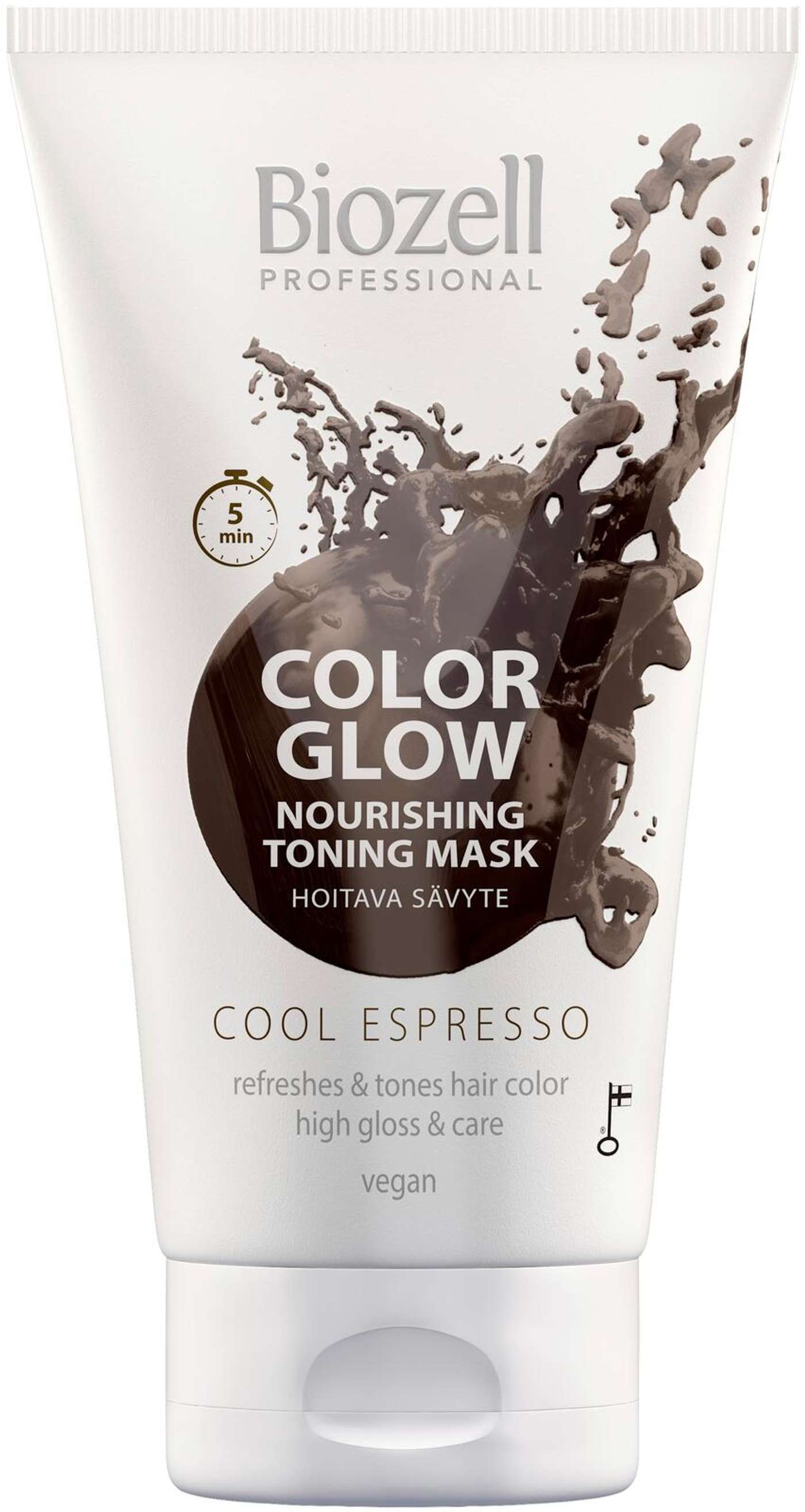 Biozell Color Glow Питательная тональная маска Cool Espresso 150мл
