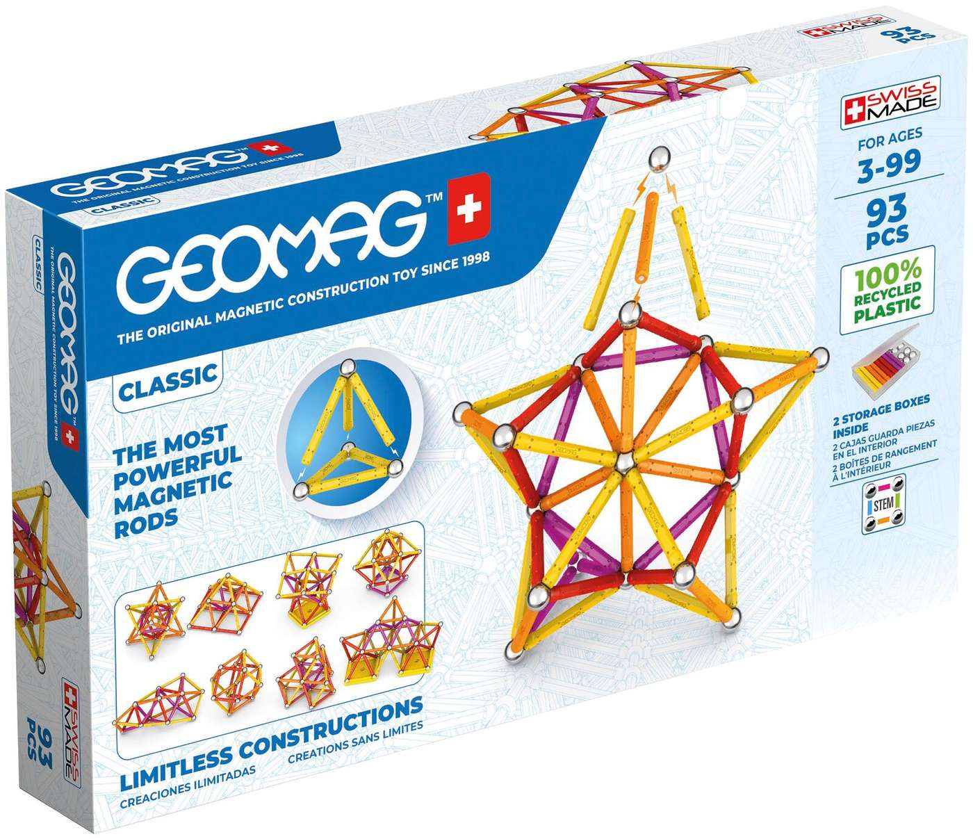 Магнитный конструктор Geomag Classic, 93 детали.