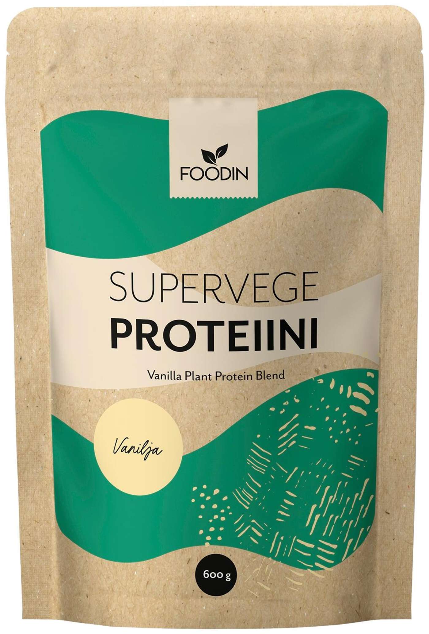 Foodin Supervege, смесь растительных белков, ваниль 600г