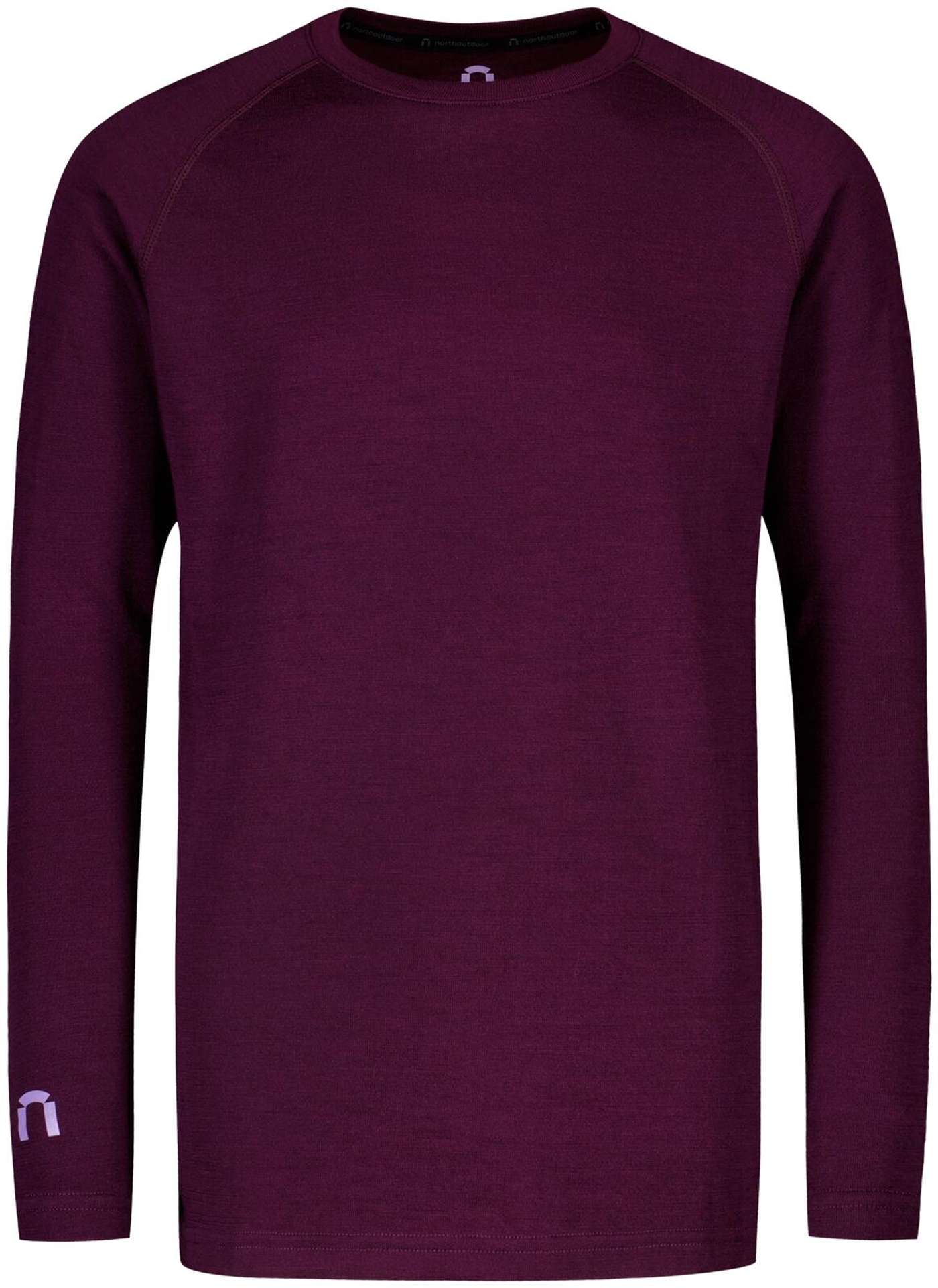Детская многослойная рубашка из мериноса North Outdoor Sensitive (размер 122-128, цвет слива)