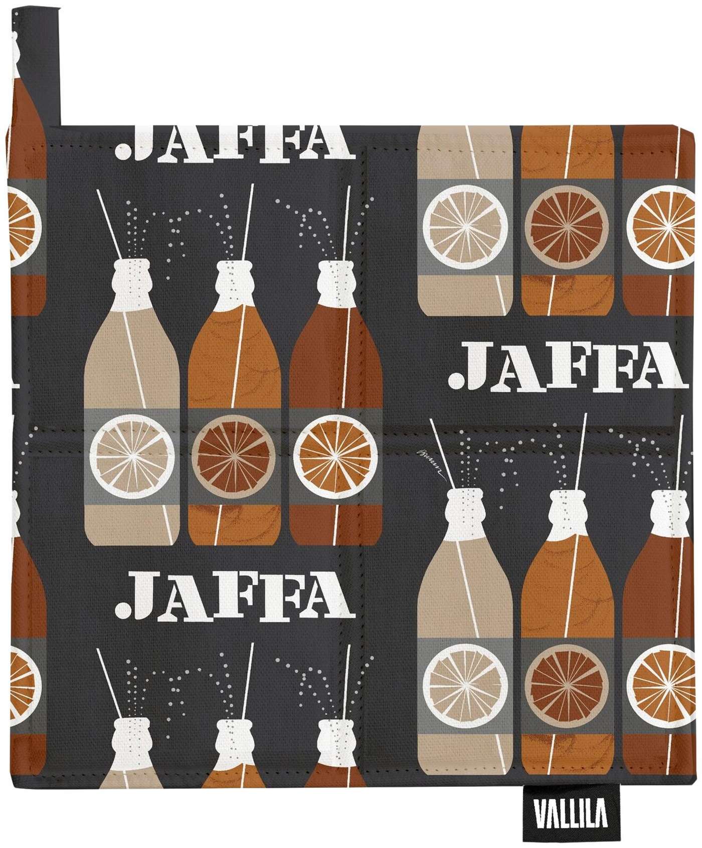 Прихватка Vallila Jaffa 2 шт 20x20 см greyora (цвет серо-оранжевый)